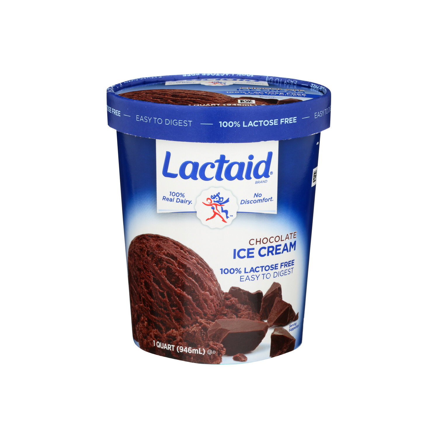 Lactaid Ice Cream Chocolate 100% Lactose Free - 1 Quart Image 1 of 2