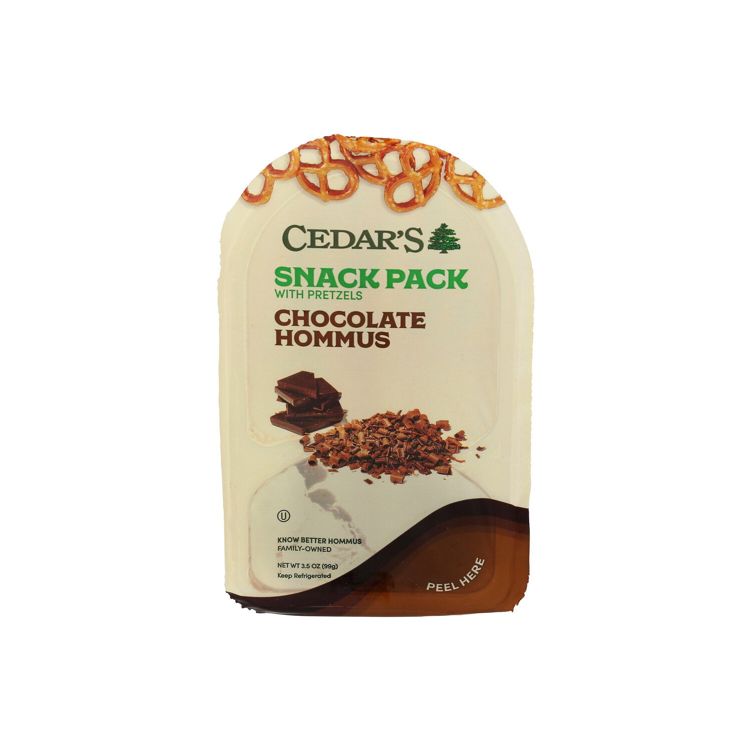 CEDAR'S Chocolate Hommus With Pretzels Snack Pack - 3.5 Ounce Image 1 of 4