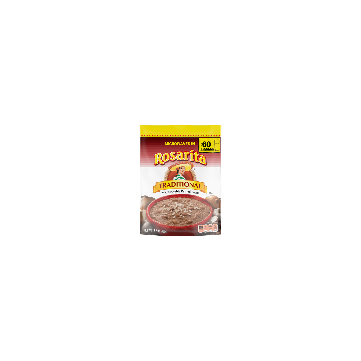 Rosarita Traditional Microwavable Refried Beans - 15.2 Ounce Image 1 of 2