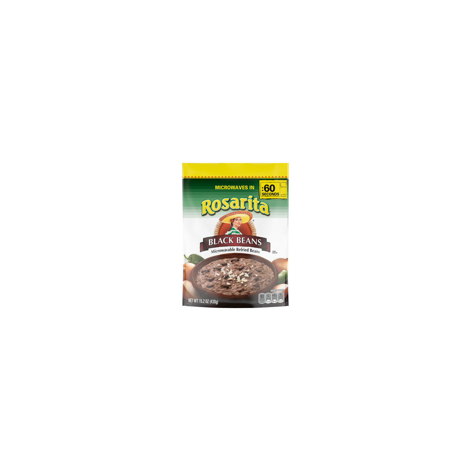 Rosarita Microwavable Refried Black Beans - 15.2 Ounce Image 1 of 2