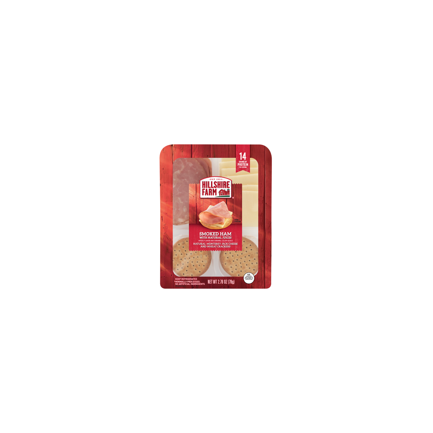 Hillshire Farm Protein Snack Pack, Ham & Monterey Jack - 2.76 Ounce Image 1 of 2