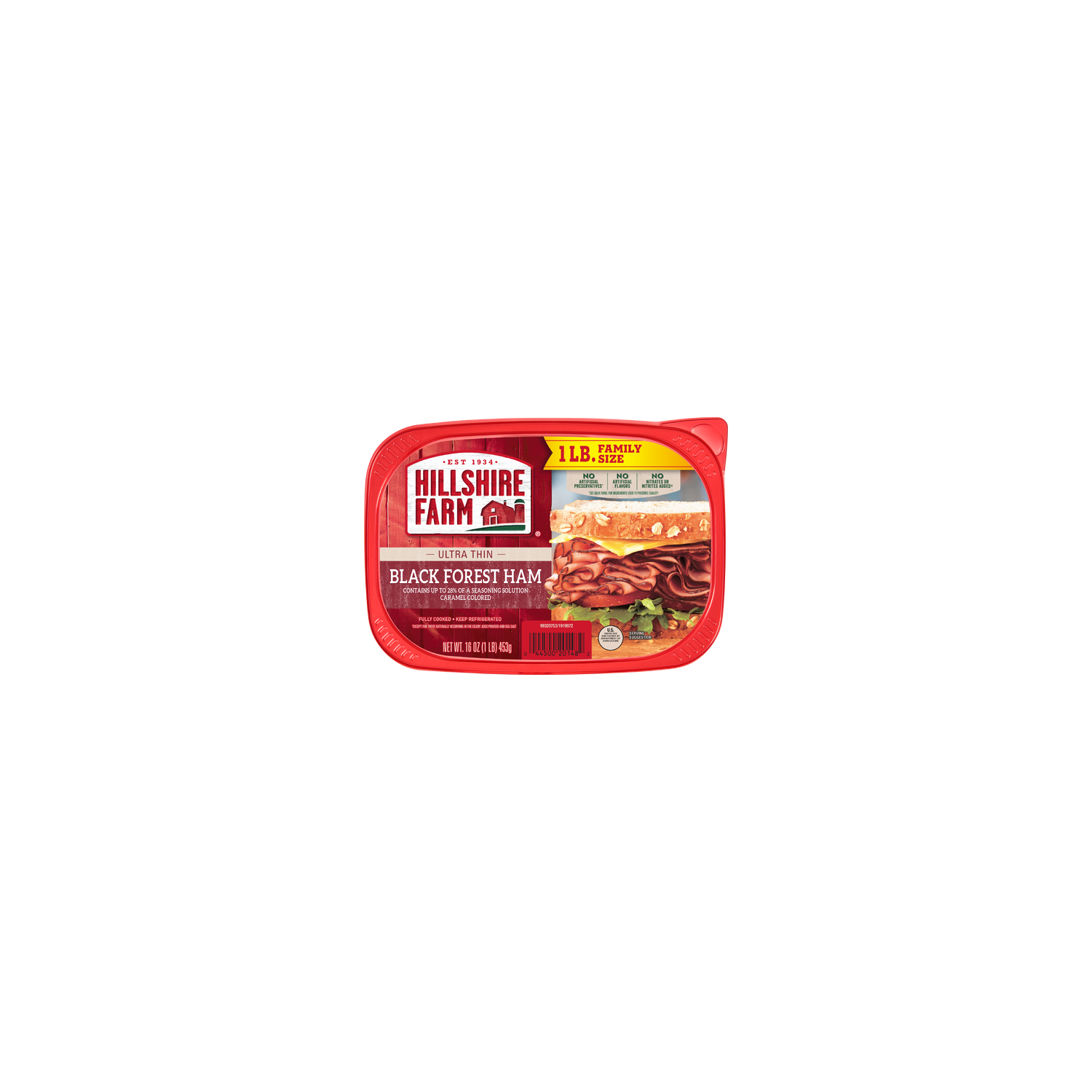 Hillshire Farm Ultra Thin Sliced Black Forest Ham Sandwich Meat - 16 Ounce Image 1 of 2