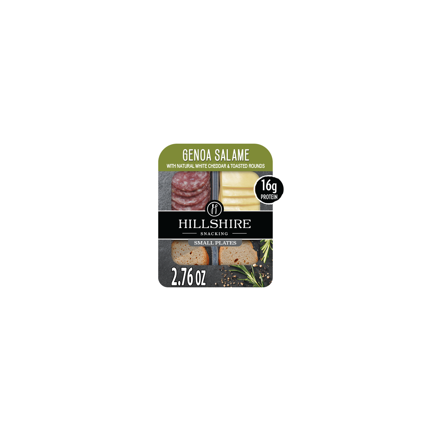 Hillshire Genoa Salame & White Cheddar Cheese Snacking Protein Small Plates - 2.76 Ounce Image 1 of 4