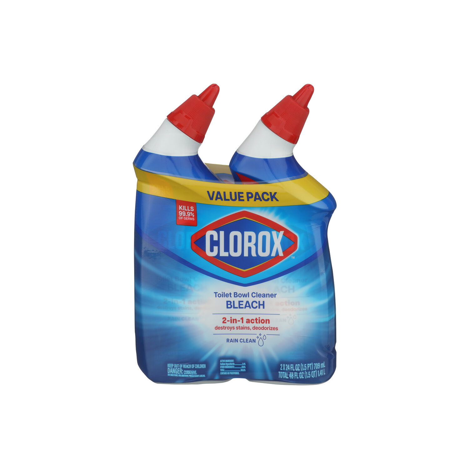 Clorox Toilet Bowl Cleaner Rain Clean - 24 Fluid Ounce - 2 Count Image 1 of 3