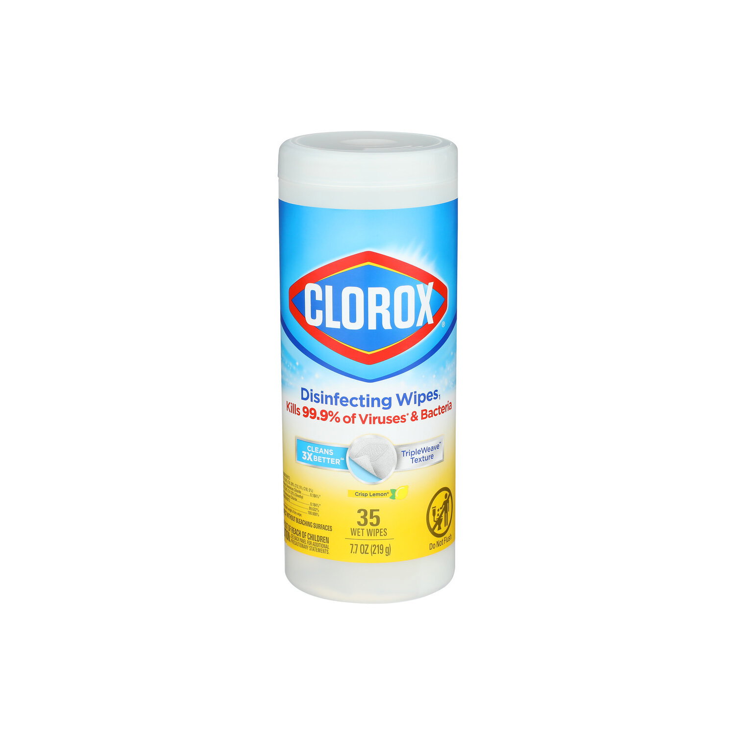 Clorox Crisp Lemon Disinfecting Wipes - 0.26 Ounce - 35 Count Image 1 of 3