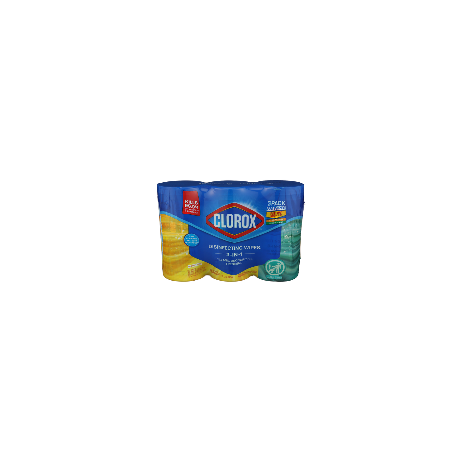 Clorox 2 Crisp Lemon 1 Fresh Scent Disinfecting Wipes - 0.473 Kilogram - 3 Count Image 1 of 2