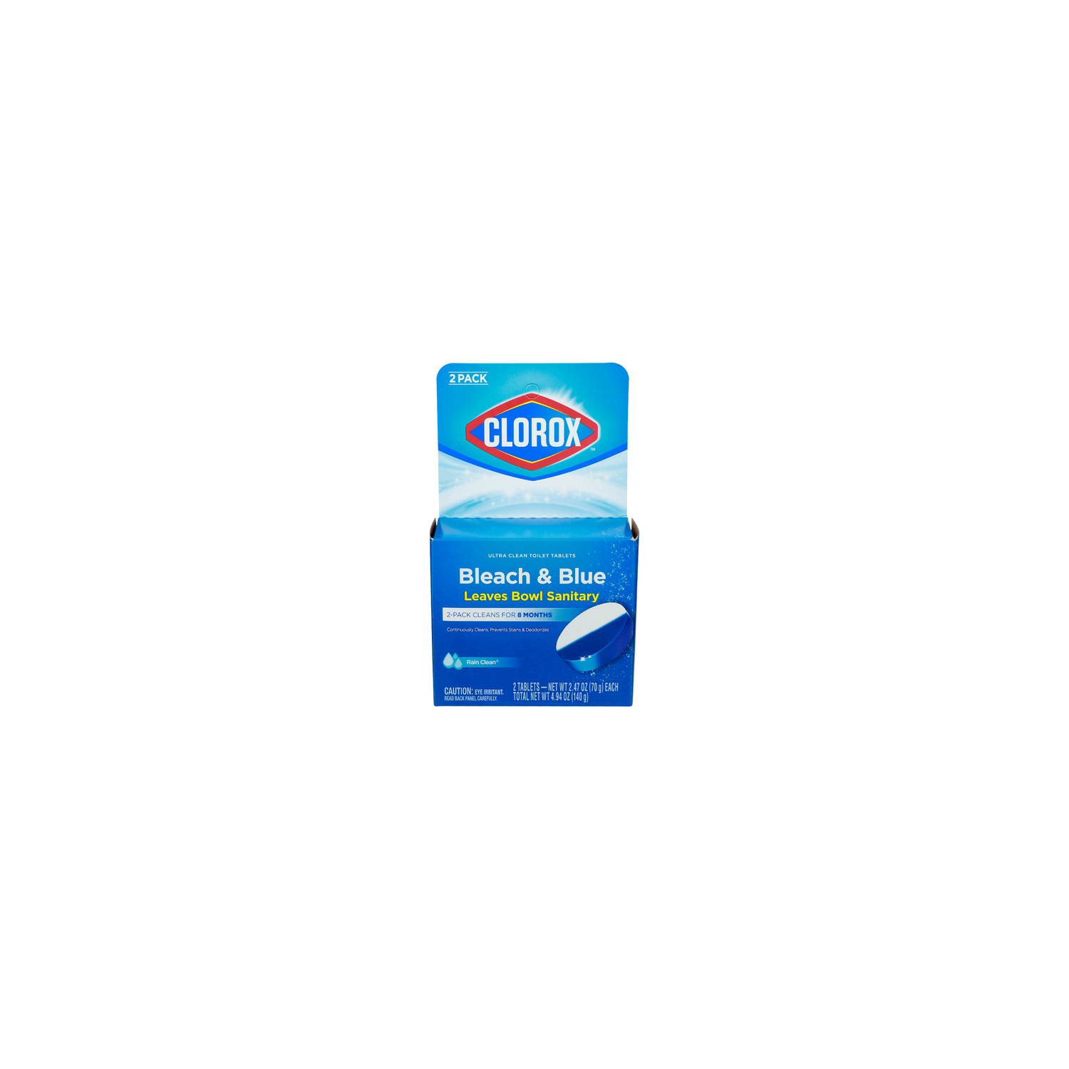 Clorox Bleach & Blue Ultra Clean Toilet Tablets - 2.47 Ounce - 2 Count Image 1 of 3