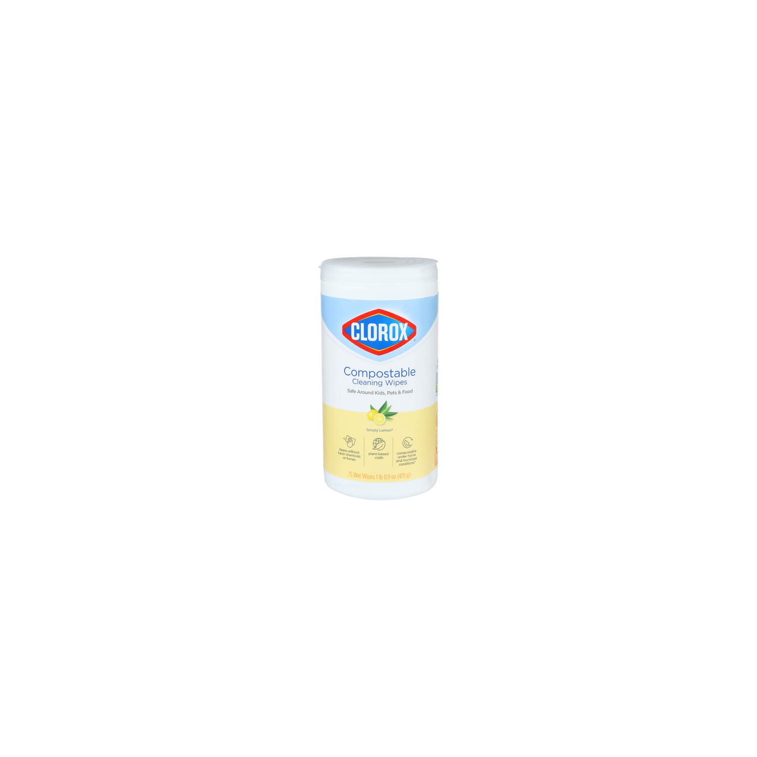 Clorox Simply Lemon Cleaning Wipes - 0.225 Ounce - 75 Count Image 1 of 2