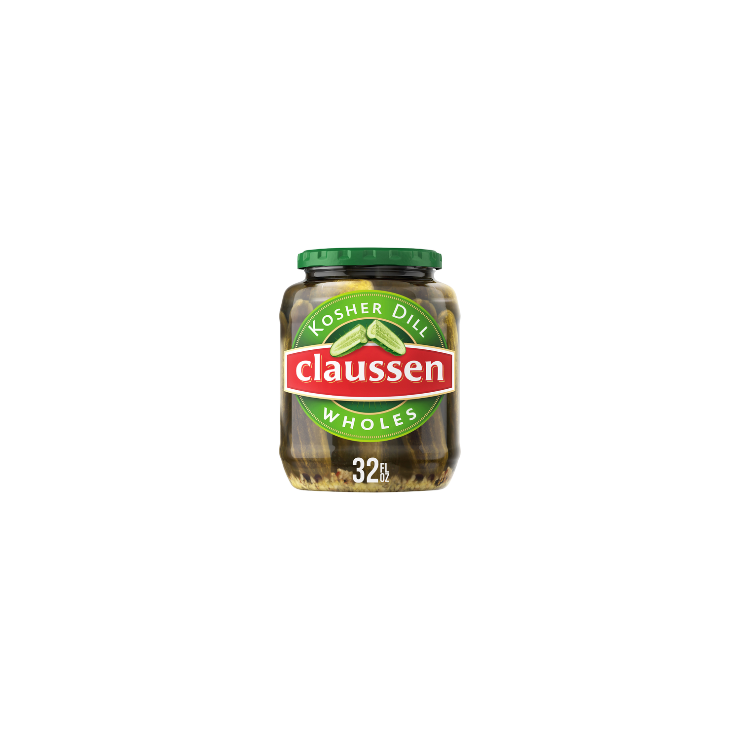 Claussen Kosher Dill Wholes - 32 Fluid Ounce Image 1 of 4
