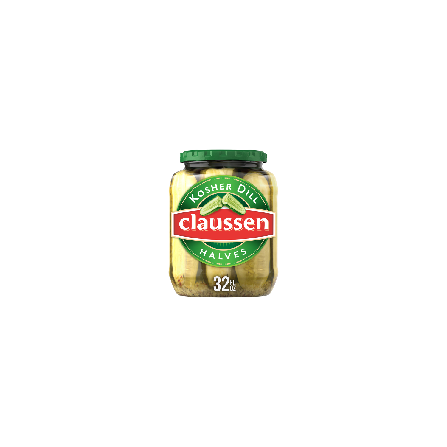 Claussen Halves Kosher Dill - 32 Fluid Ounce Image 1 of 4