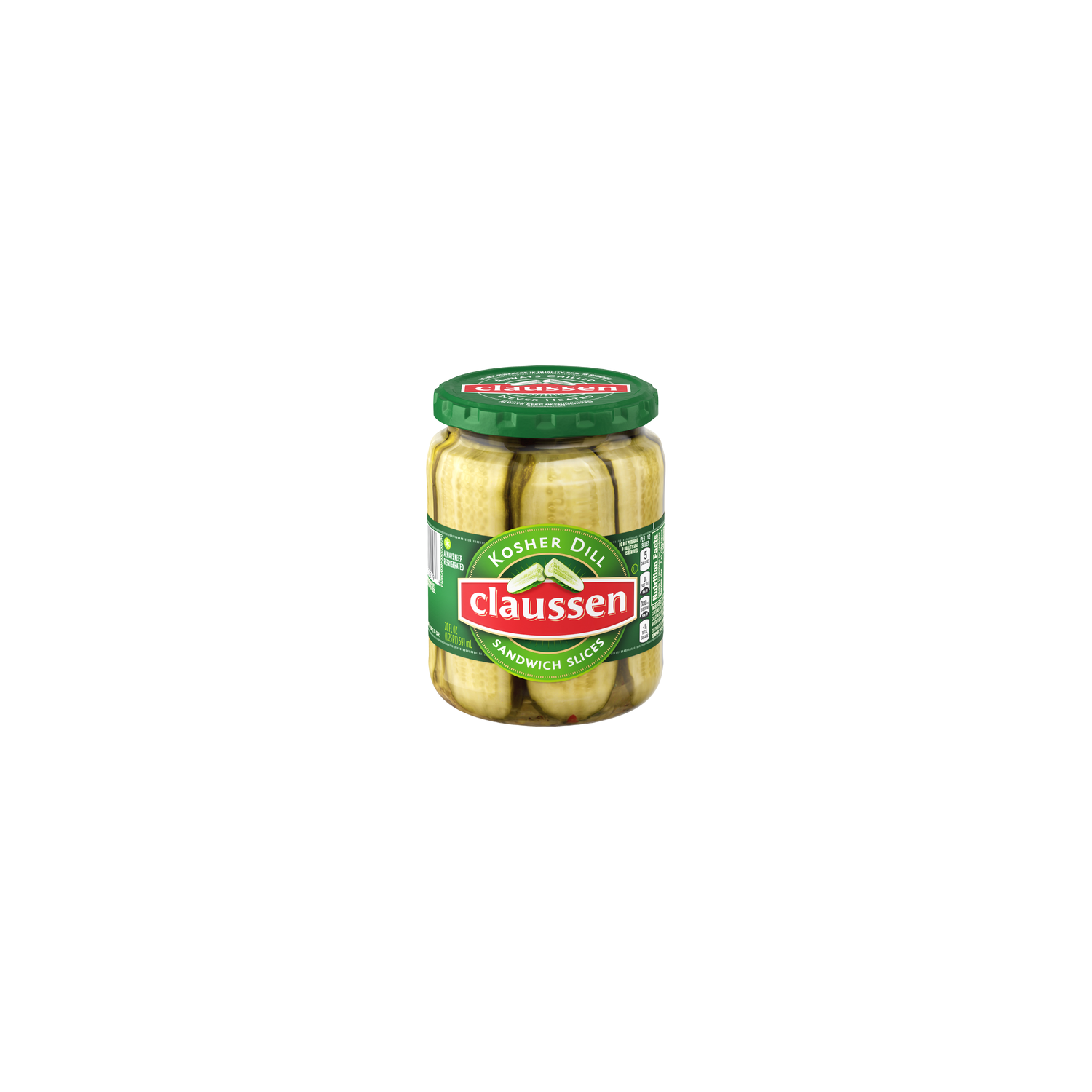 Claussen Kosher Dill Sandwich Slices - 20 Fluid Ounce Image 1 of 3