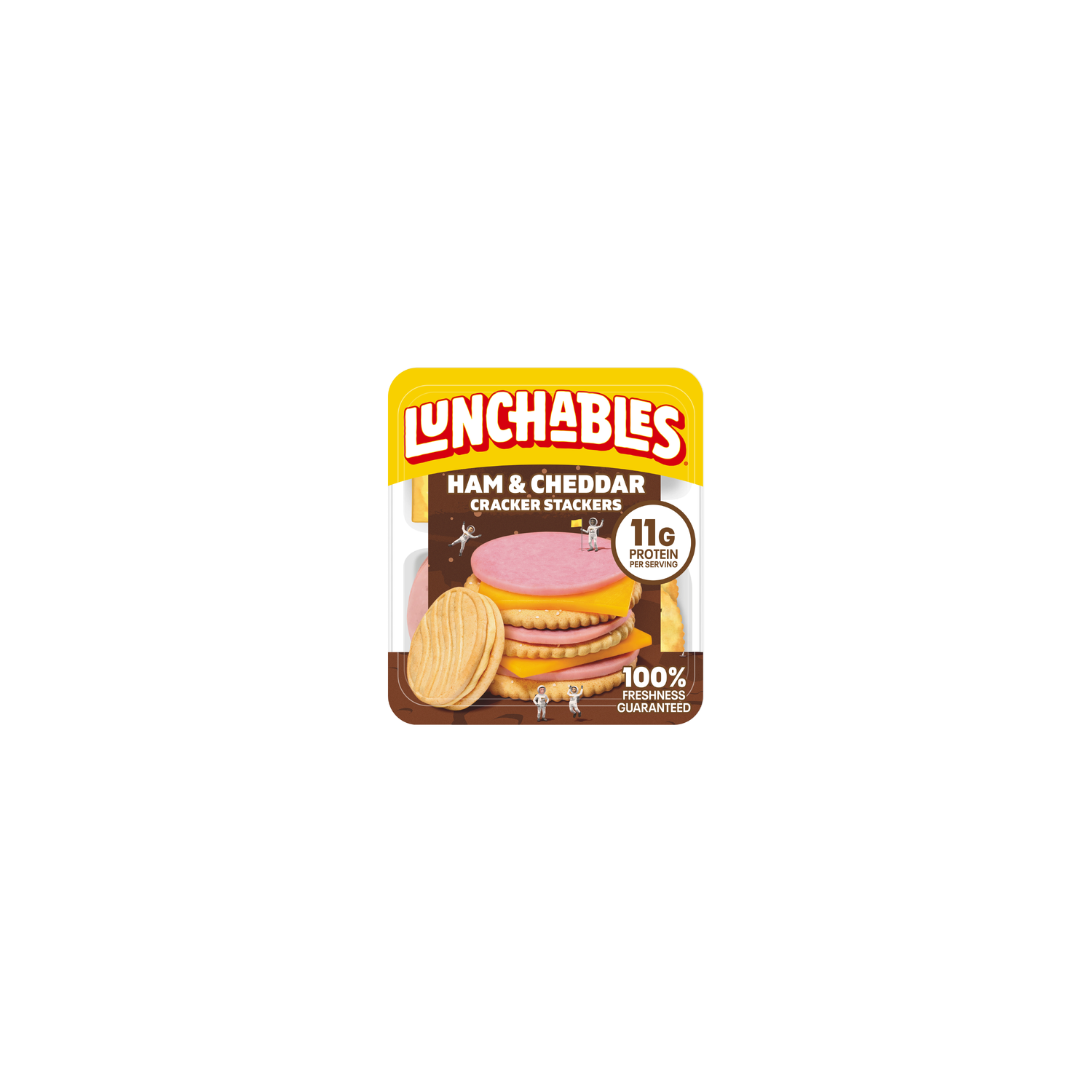 Lunchables Ham & Cheddar Cracker Stackers Lunch Combinations - 3.5 Ounce Image 1 of 4