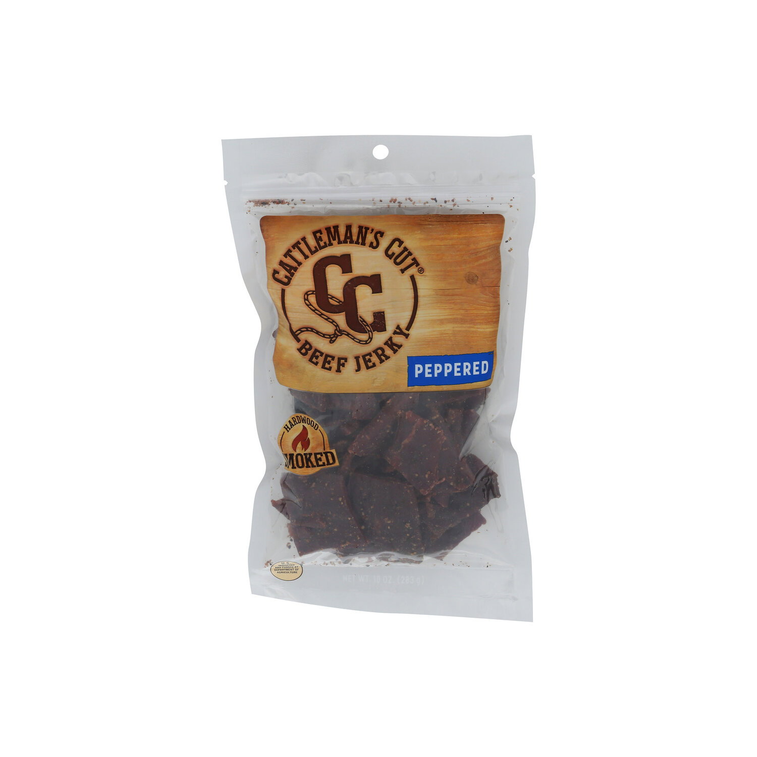 CATTLEMAN's Cut Beer Jerky Peppered Hardwood Smoked Beef - 10 Ounce Image 1 of 4