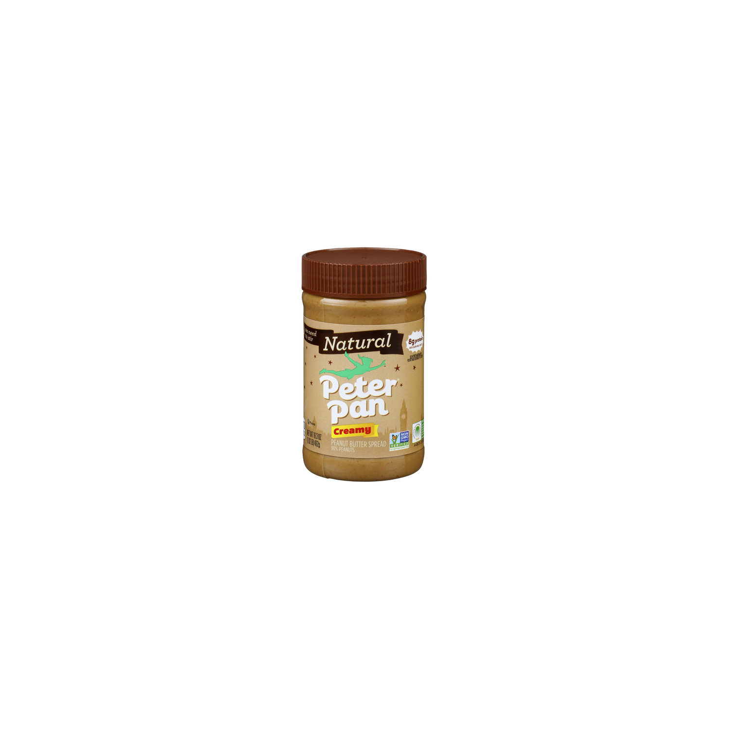 Peter Pan Natural Creamy Peanut Butter Spread - 16.3 Ounce Image 1 of 4
