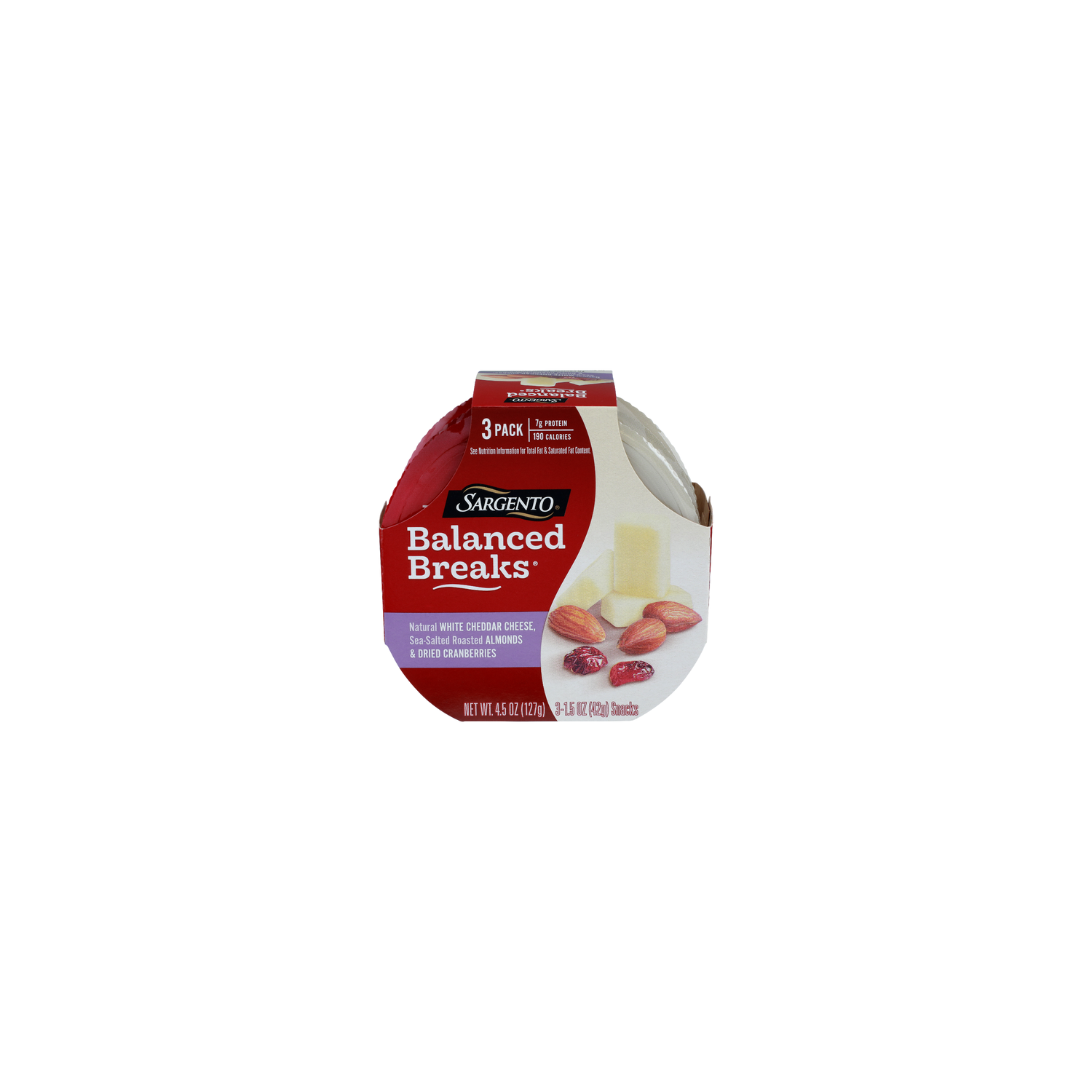 Sargento White Cheddar Balanced Breaks Natural Cheese - 1.5 Ounce - 3 Count Image 1 of 4