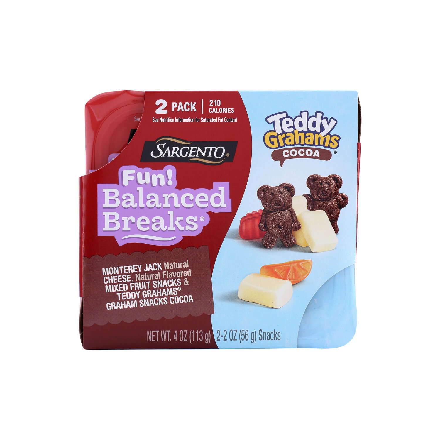 Sargento Balanced Breaks Monterey Jack Cheese Mixed Fruit & Teddy Grahams - 2 Ounce - 2 Count Image 1 of 4