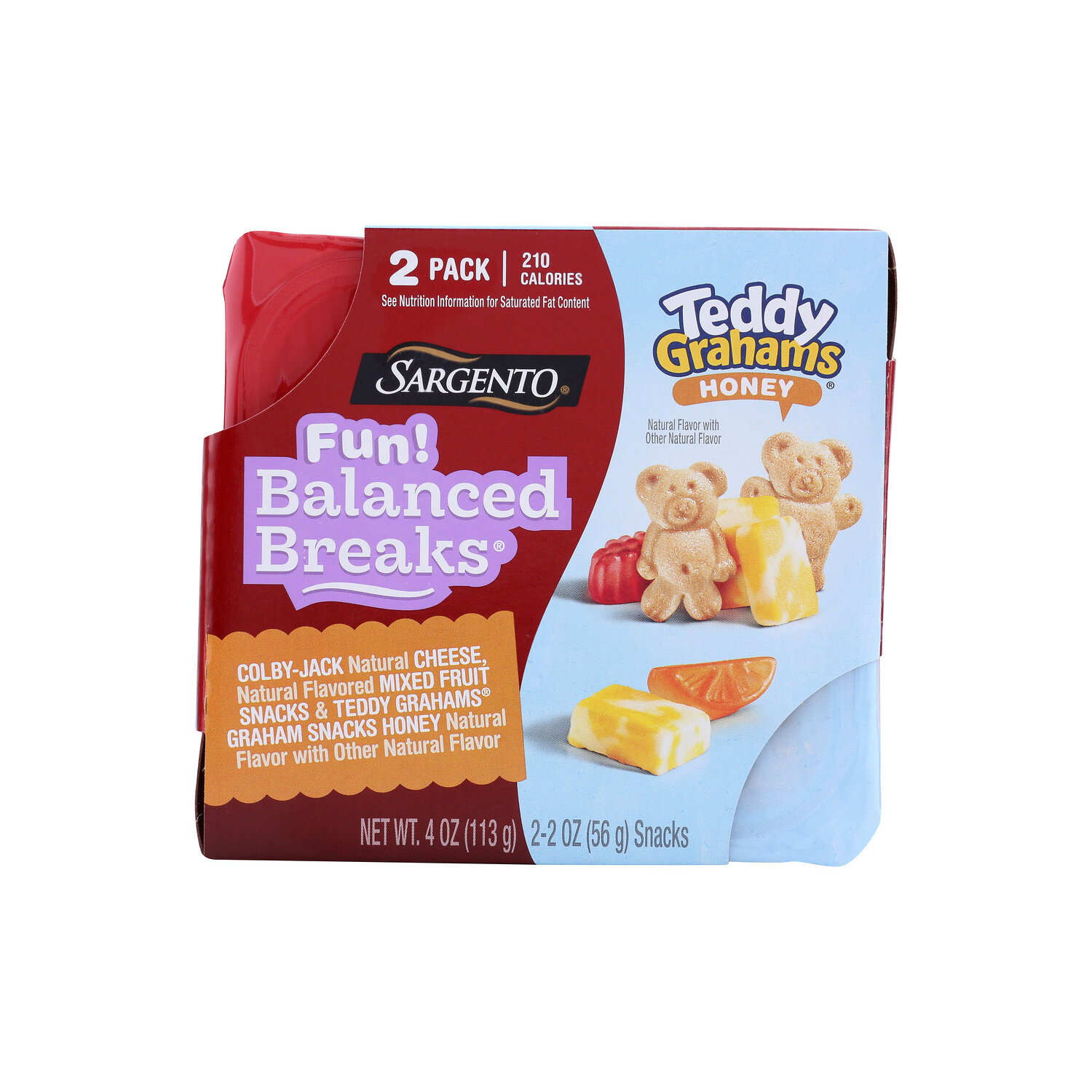 Sargento Balanced Breaks Colby Jack Cheese Mixed Fruit & Teddy Grahams - 2 Ounce - 2 Count Image 1 of 4