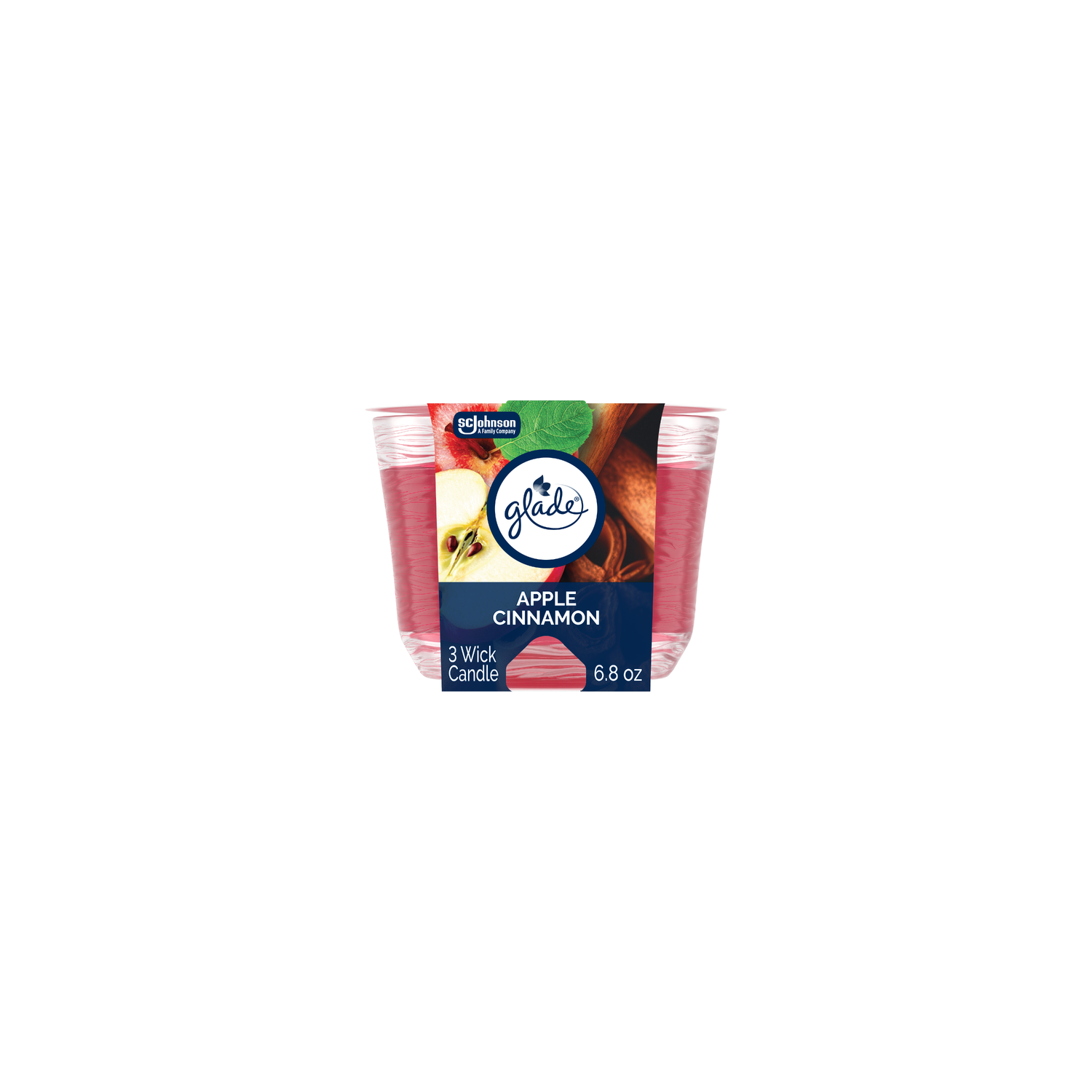 Glade 3-Wick Candle, Apple Cinnamon - 6.8 Ounce Image 1 of 2
