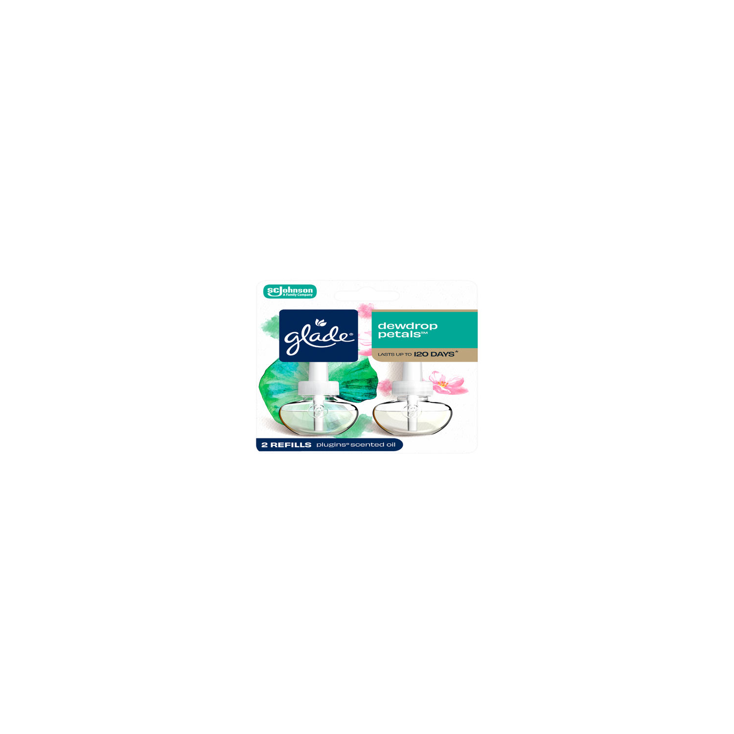 Glade Plugins Scented Oil Refills, Dew Drop Petals, Essential Infused - 1.34 Fluid Ounce Image 1 of 2