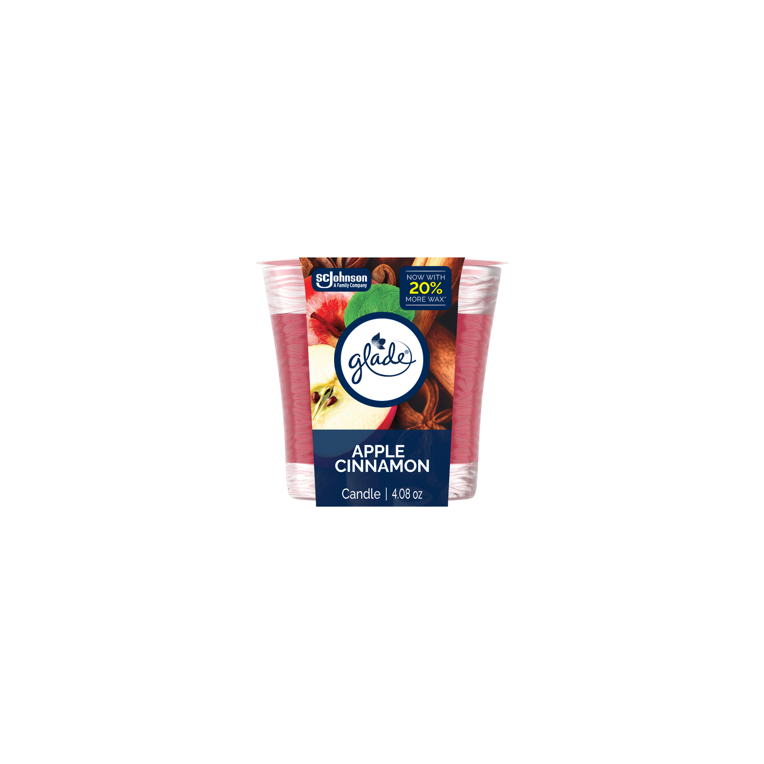 Glade Single Wick Candle, Apple Cinnamon - 4.1 Ounce Image 1 of 2