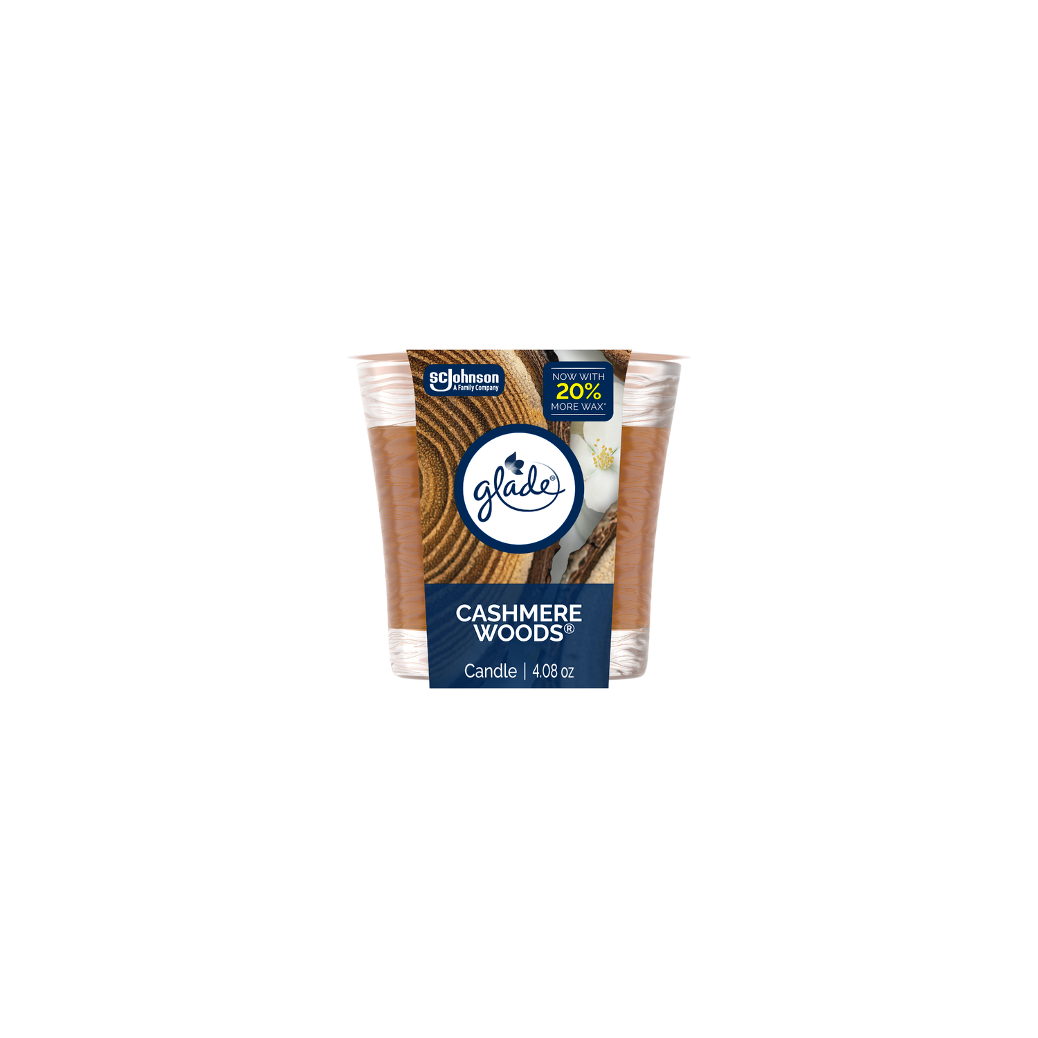 Glade Single Wick Candle, Cashmere Woods - 4.1 Ounce Image 1 of 2