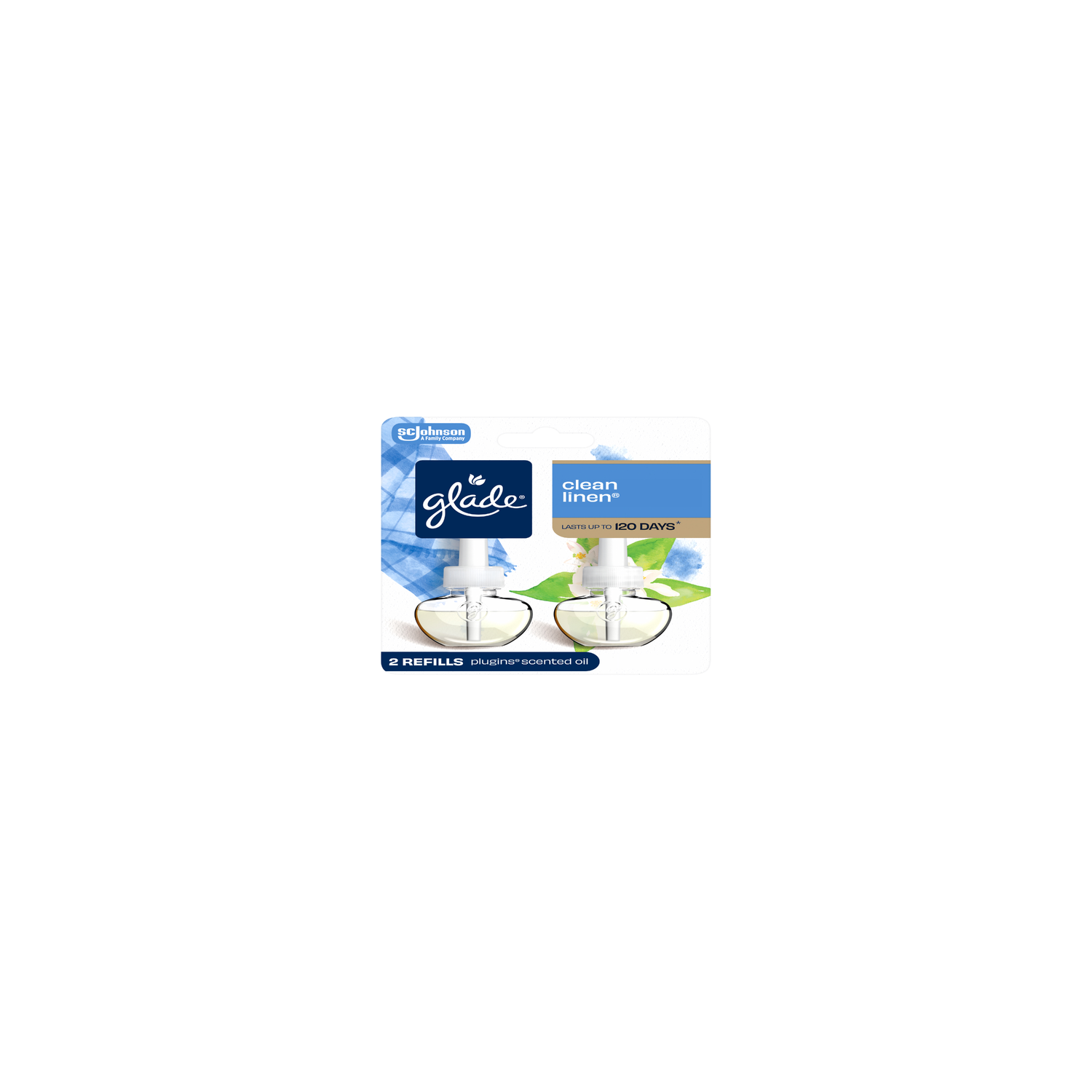Glade Plugins Scented Oil Refills, Air Freshener, Clean Linen - 1.34 Fluid Ounce Image 1 of 2
