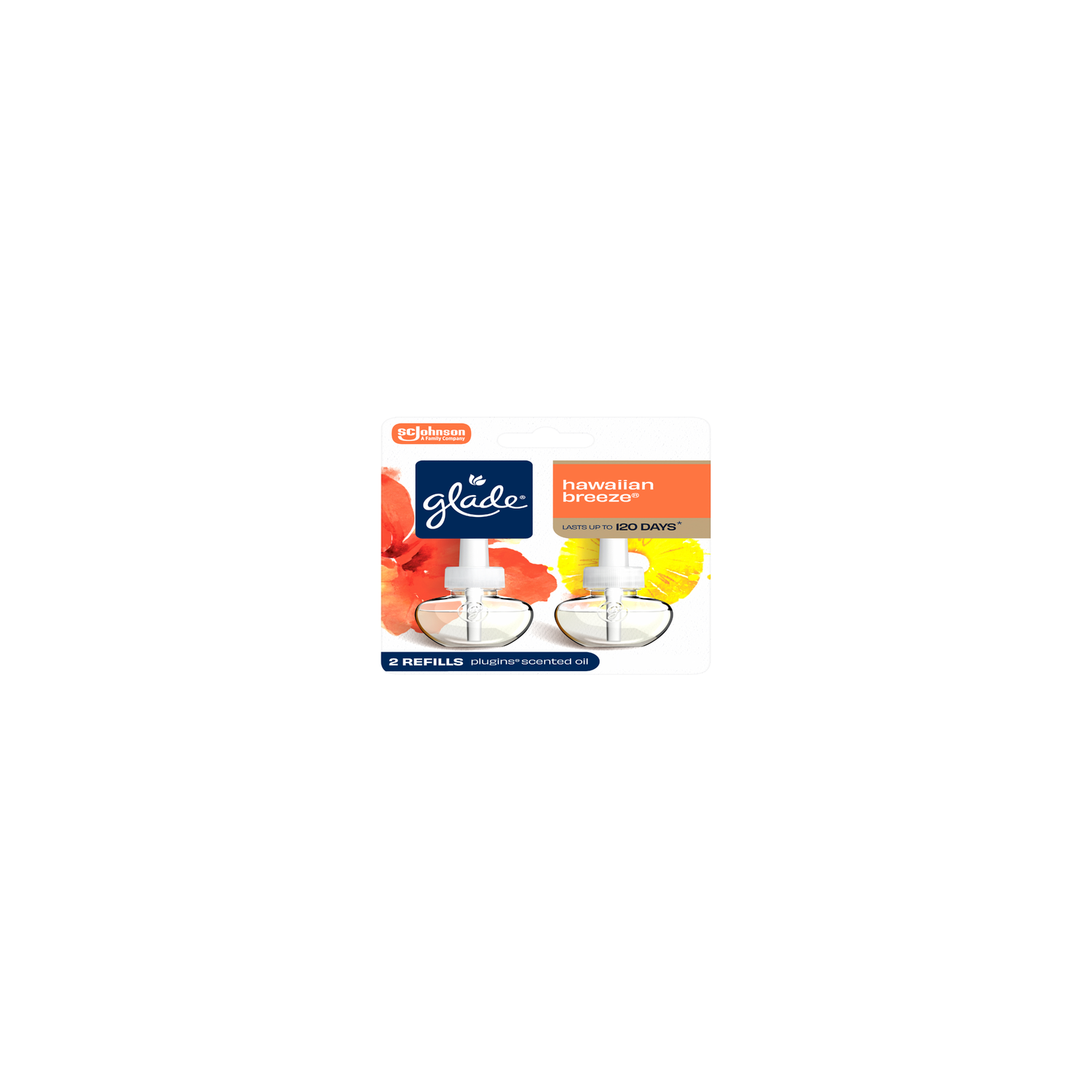 Glade Plugins Scented Oil Refills, Air Freshener, Hawaiian Breeze - 1.34 Fluid Ounce Image 1 of 2