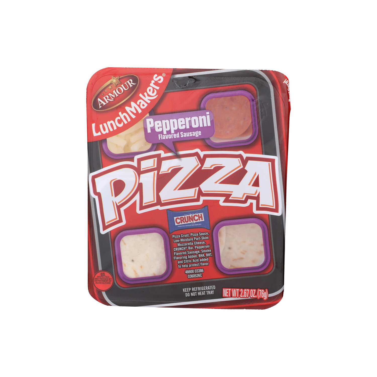 ARMOUR Lunchmakers Pepperoni Flavored Sausage Pizza With Nestlé