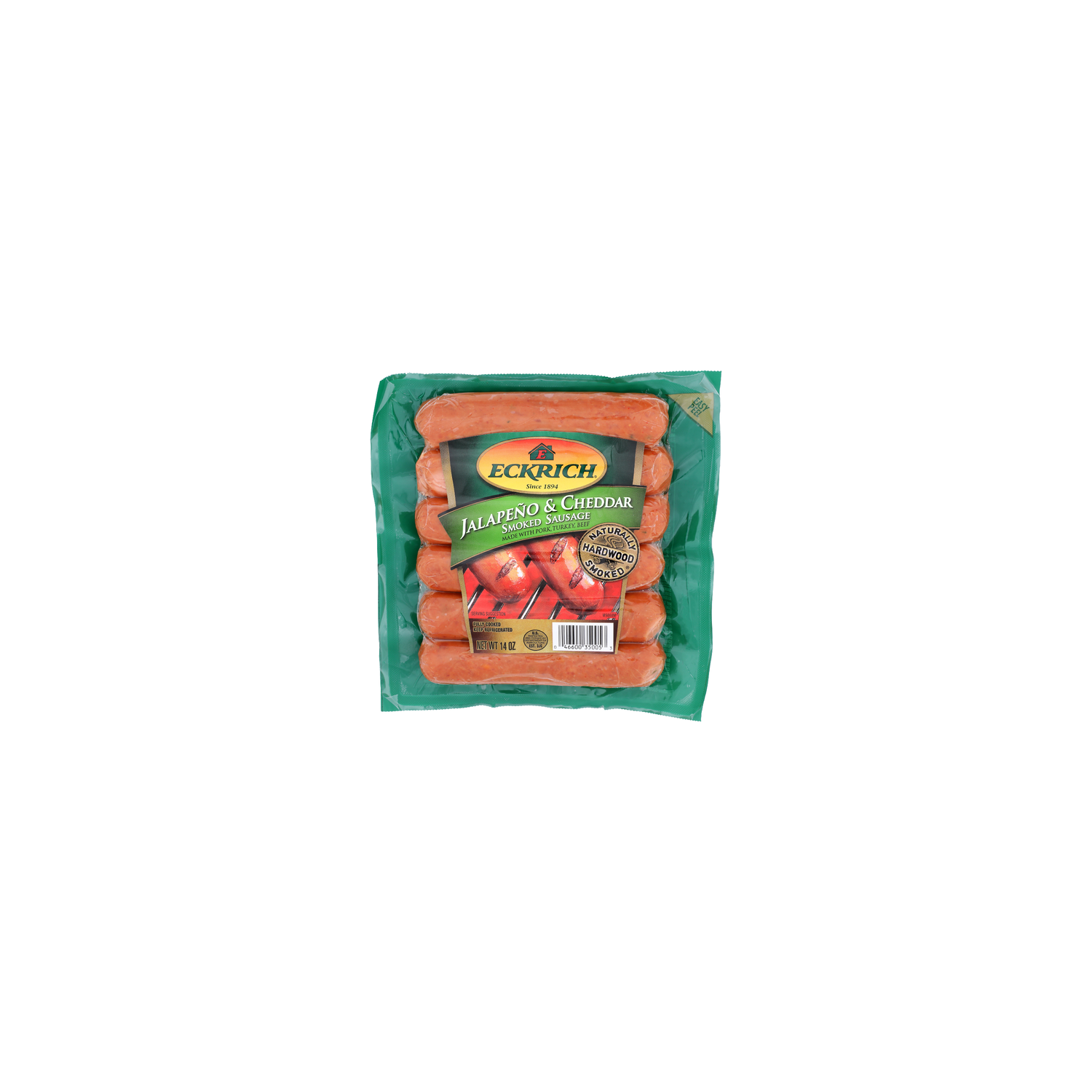 Eckrich Jalapeno & Cheddar Smoked Sausage - 14 Ounce Image 1 of 4