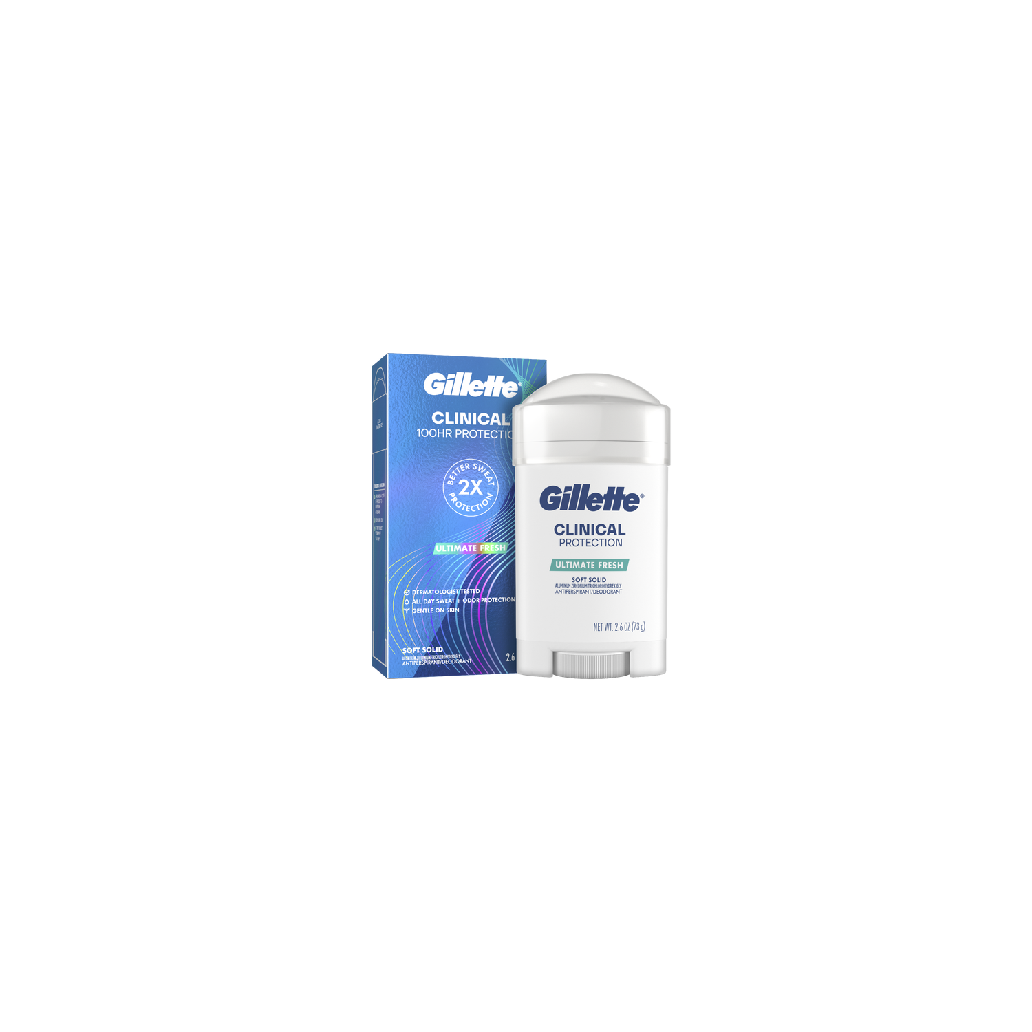Gillette Antiperspirant Deodorant For Men, Clinical Soft Solid - 2.6 Ounce Image 1 of 2