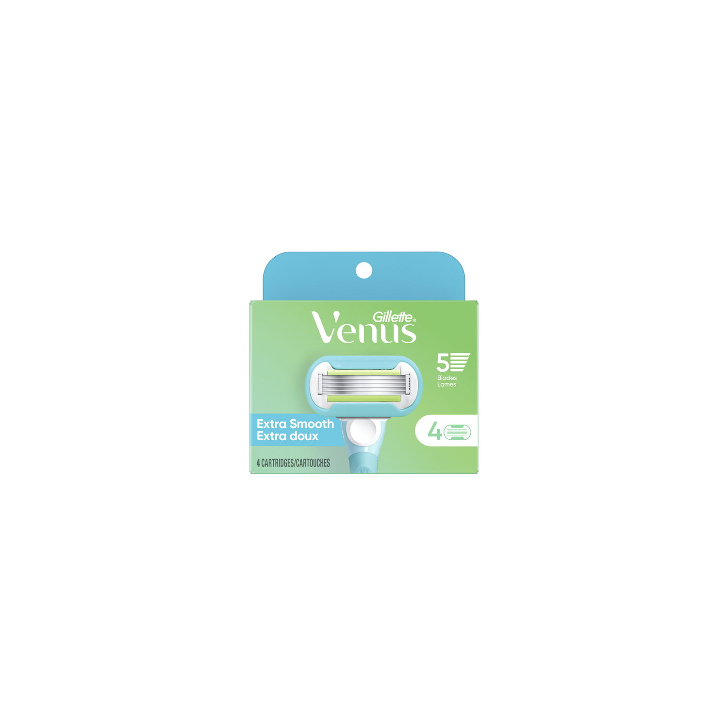 Venus Gillette Extra Smooth Women's Razor Blades, 5-Bladed Refills - 4 Count Image 1 of 2
