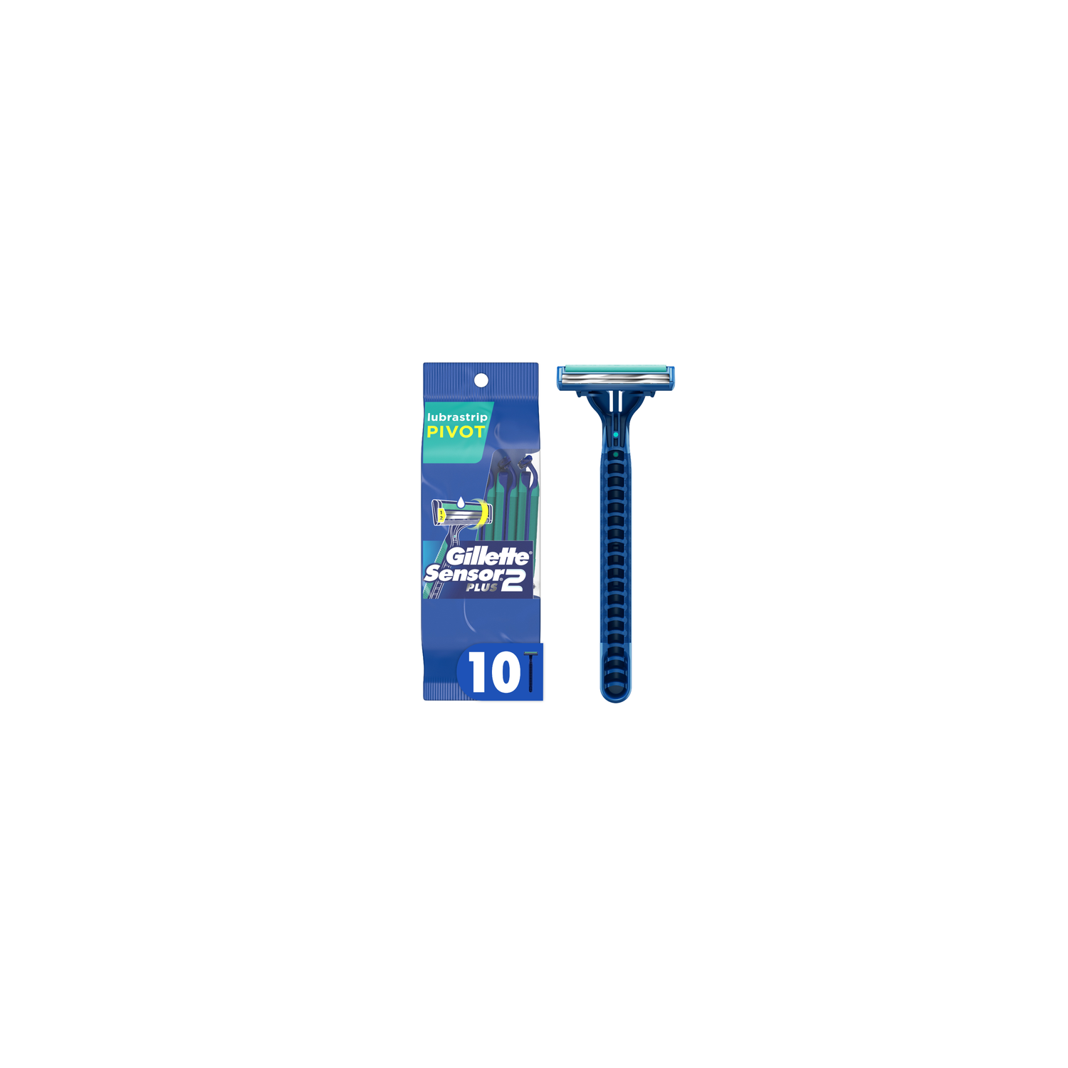 Gillette Sensor 2 Plus Ultragrip Pivot - 10 Count Image 1 of 2