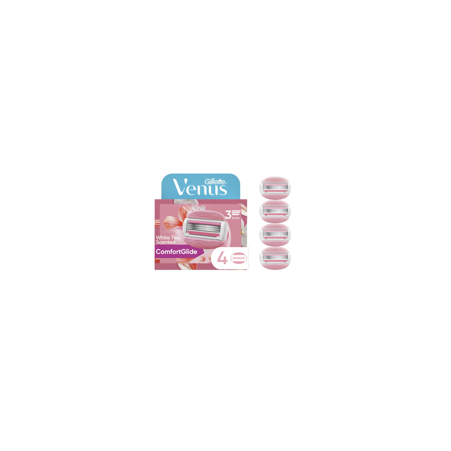 Gillette Venus White Tea 3 Blades - 0.26 Ounce Image 1 of 2