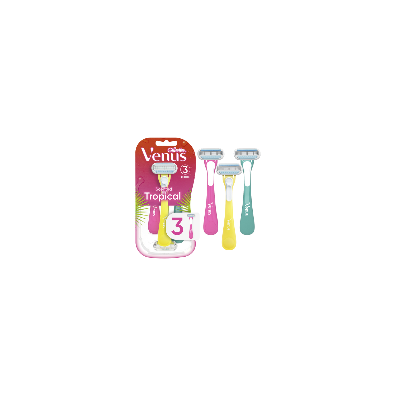 Gillette Venus Tropical Disposable Razors - 3 Count Image 1 of 2