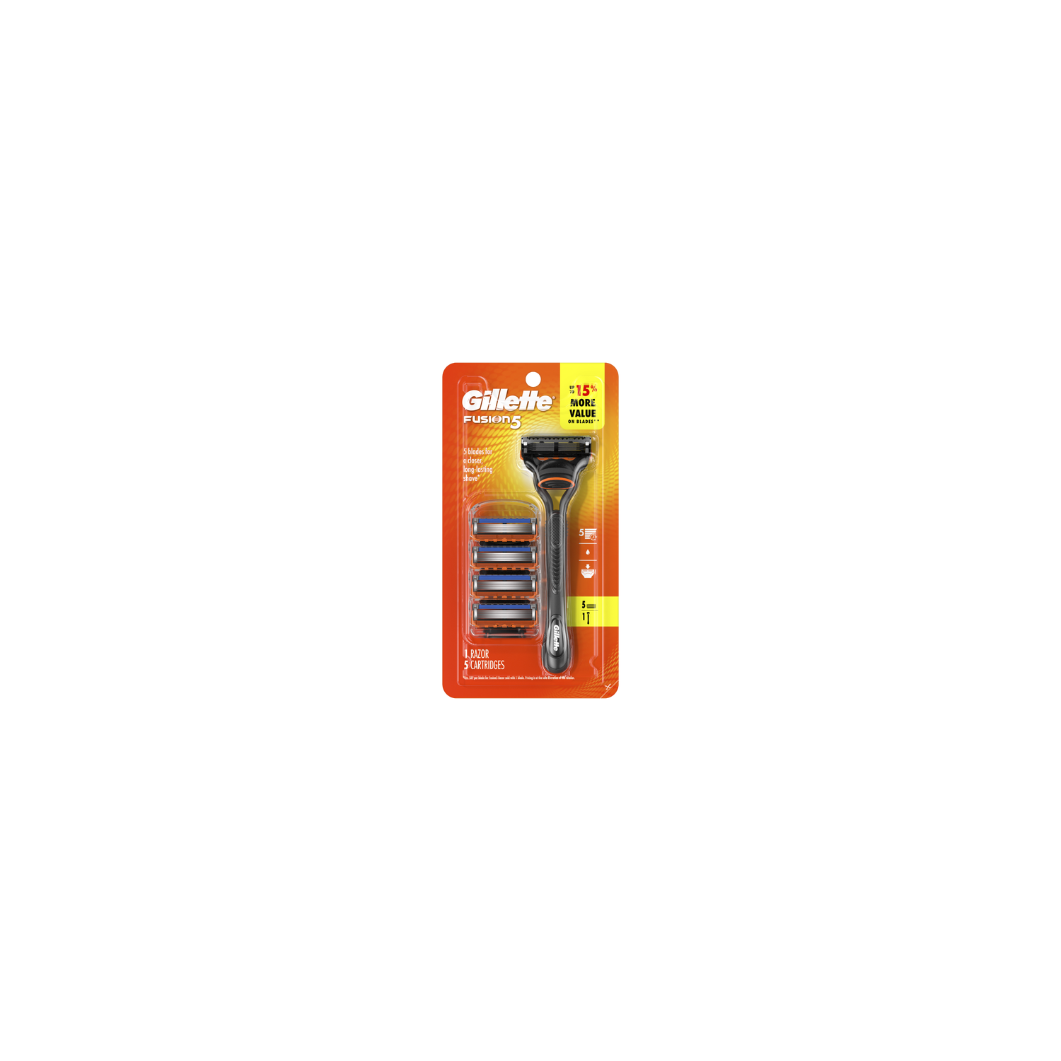 Gillette Fusion5 Shaving Razor & Blade Refills For Men - 1 Kit Image 1 of 2