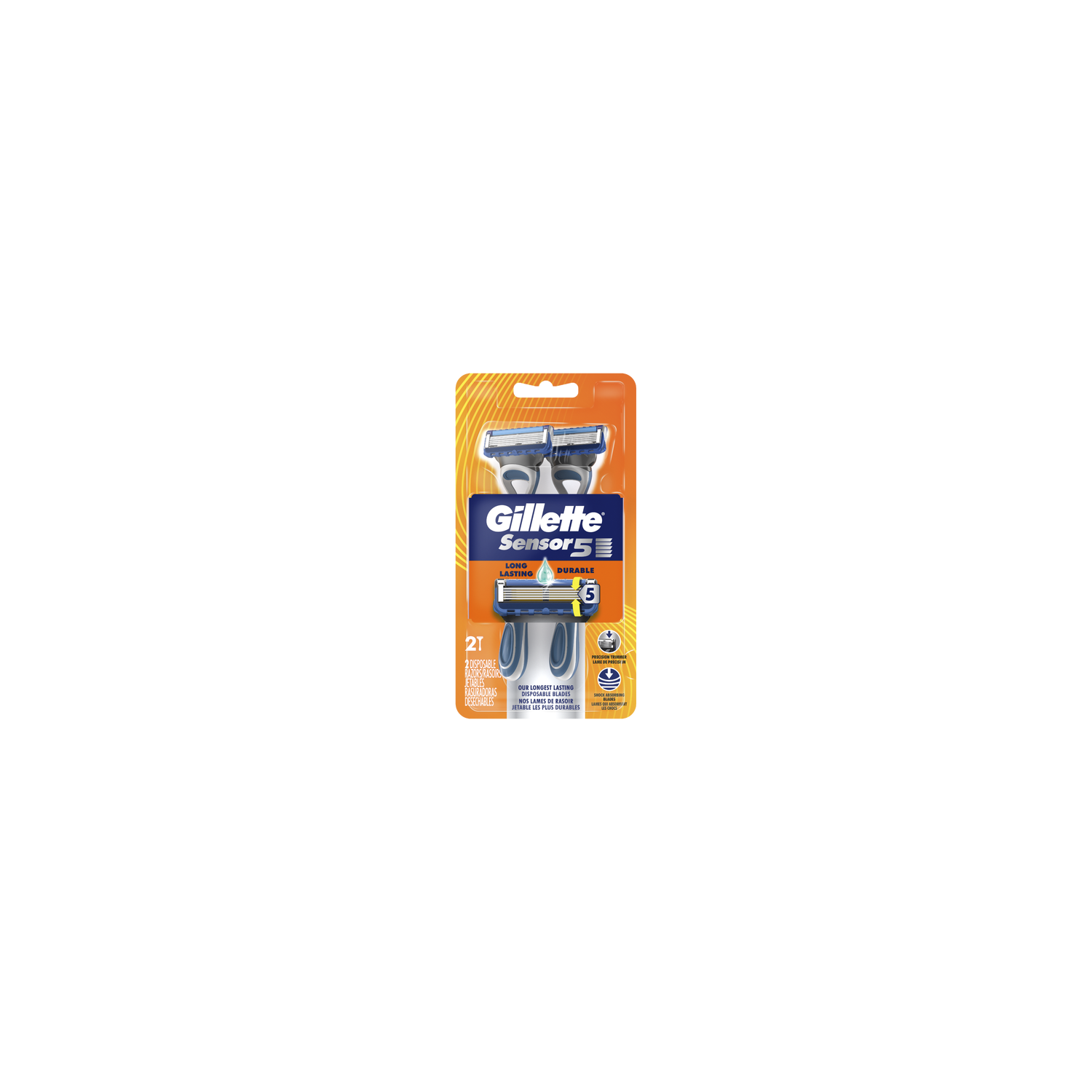 Gillette Sensor5 Men's Disposable Razors - 2 Count Image 1 of 2