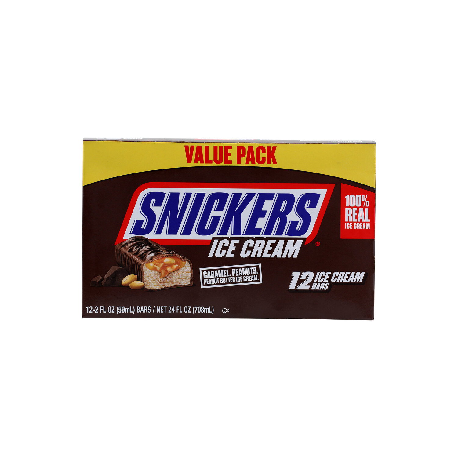 Snickers Ice Cream Bars, Value Pack - 2 Fluid Ounce - 12 Count Image 1 of 4
