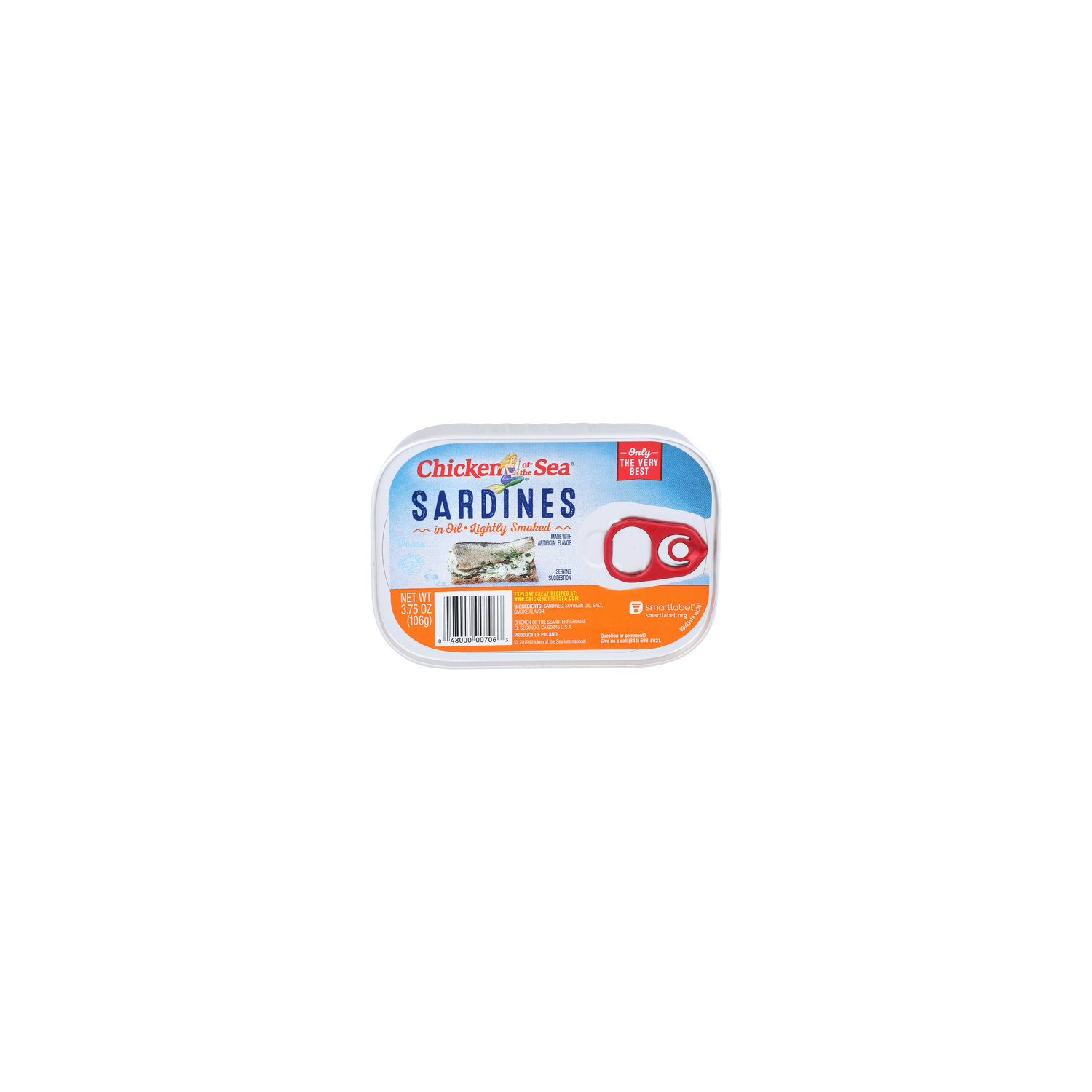 Chicken Of The Sea Lightly Smoked In Oil Sardines - 3.75 Ounce Image 1 of 3