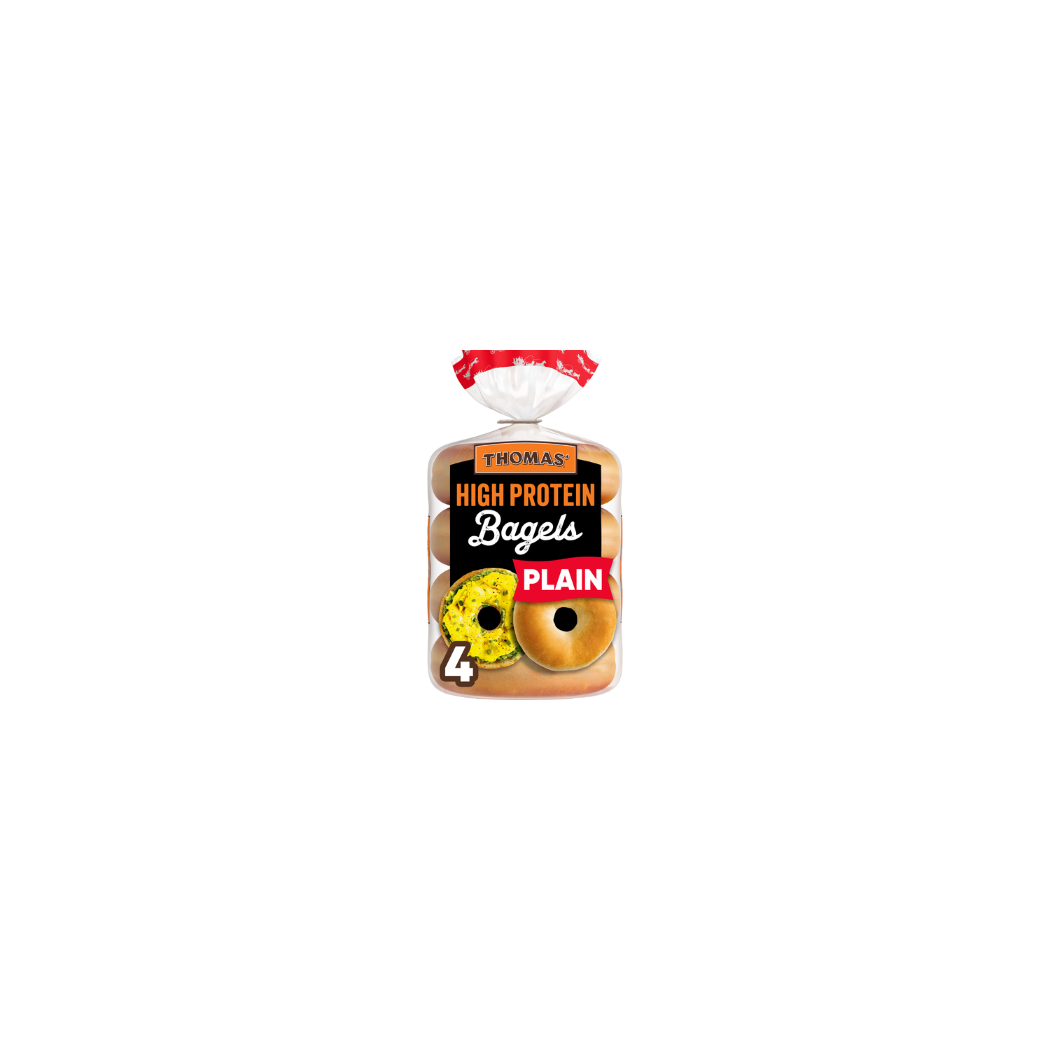 Thomas’ Sliced High Protein Plain Bagels - 15.5 Ounce Image 1 of 4