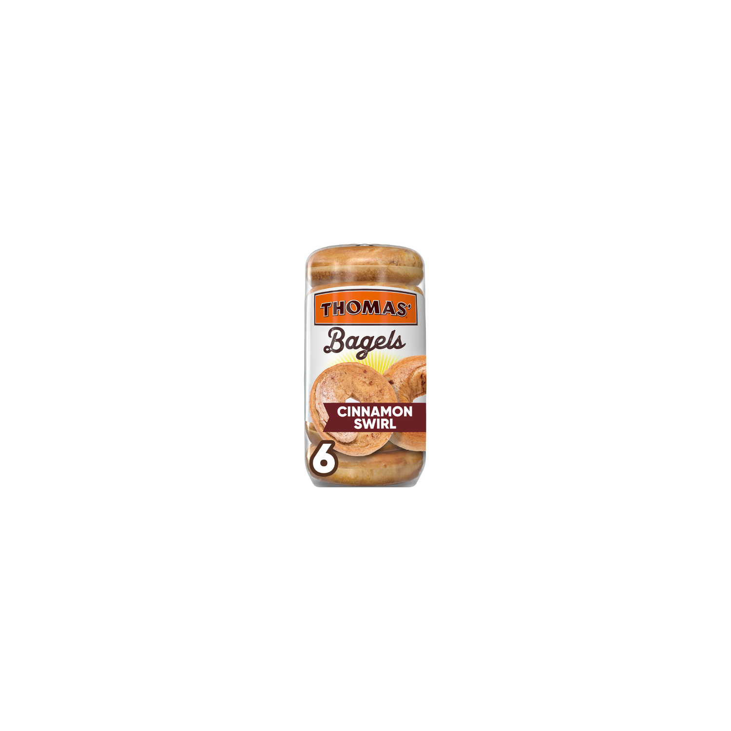 Thomas' Cinnamon Swirl Bagels - 3 Fluid Ounce - 6 Count Image 1 of 4