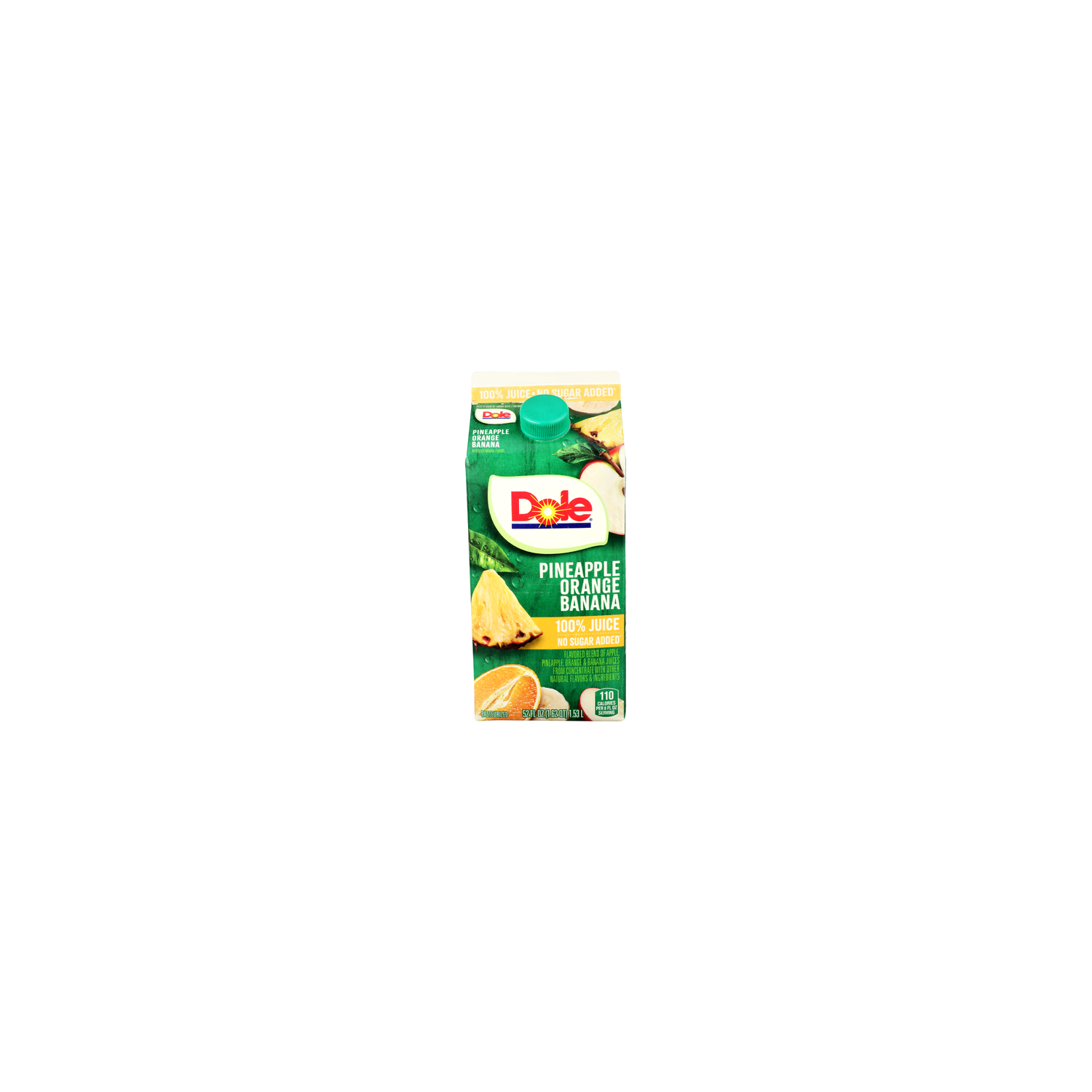 Dole No Sugar Added 100% Pineapple Orange Banana Juice - 52 Fluid Ounce Image 1 of 4