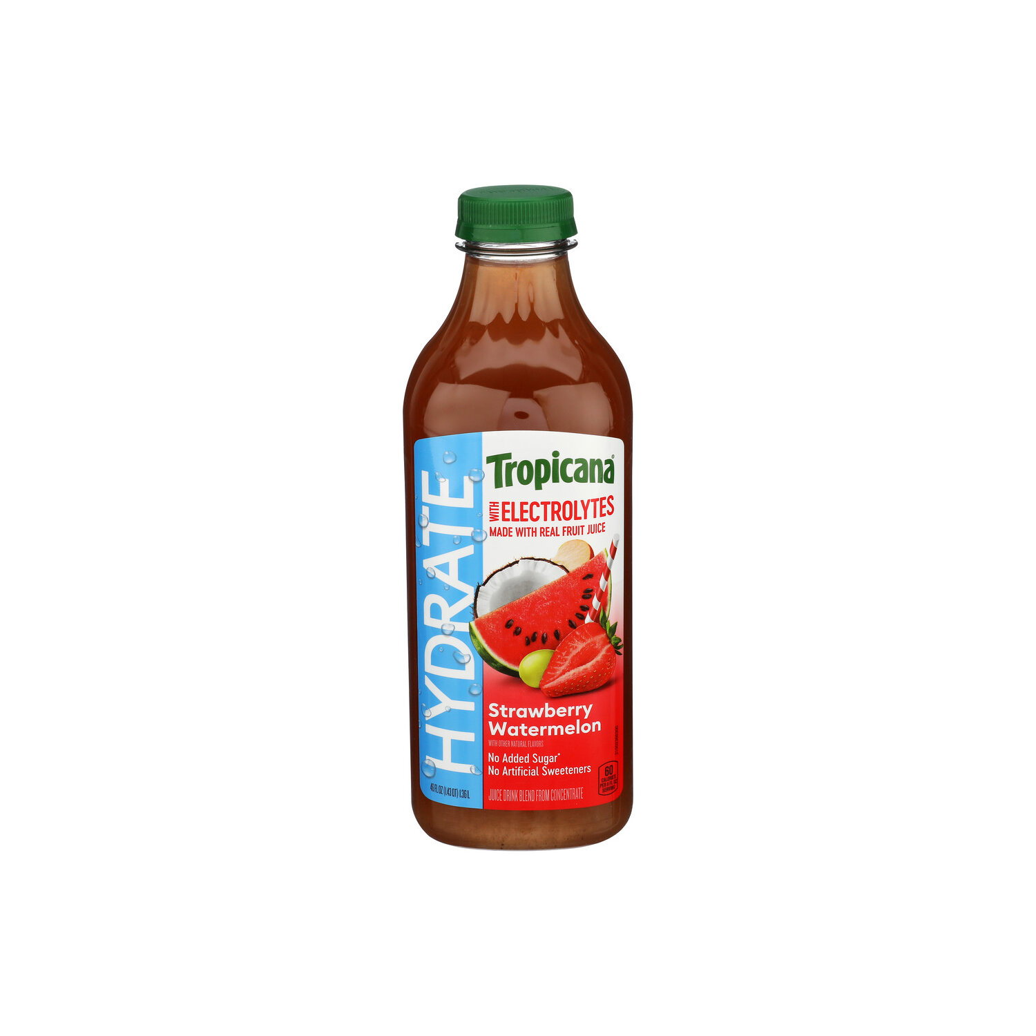 Tropicana Hydrate Strawberry Watermelon With Electrolytes Drink - 46 Fluid Ounce Image 1 of 4