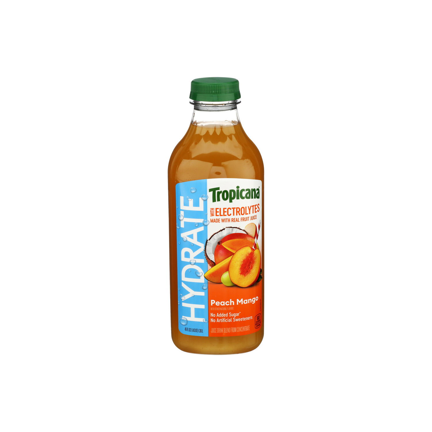 Tropicana Hydrate Peach Mango With Electrolytes Drink - 46 Fluid Ounce Image 1 of 4