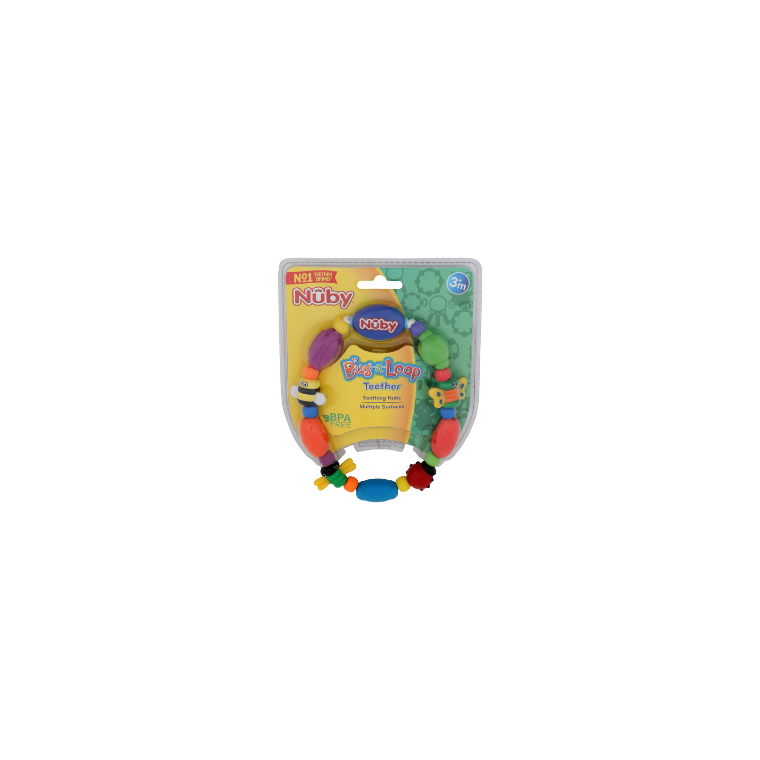 Nuby 3+M Bug-A-Loop Teether - 1 Each Image 1 of 2