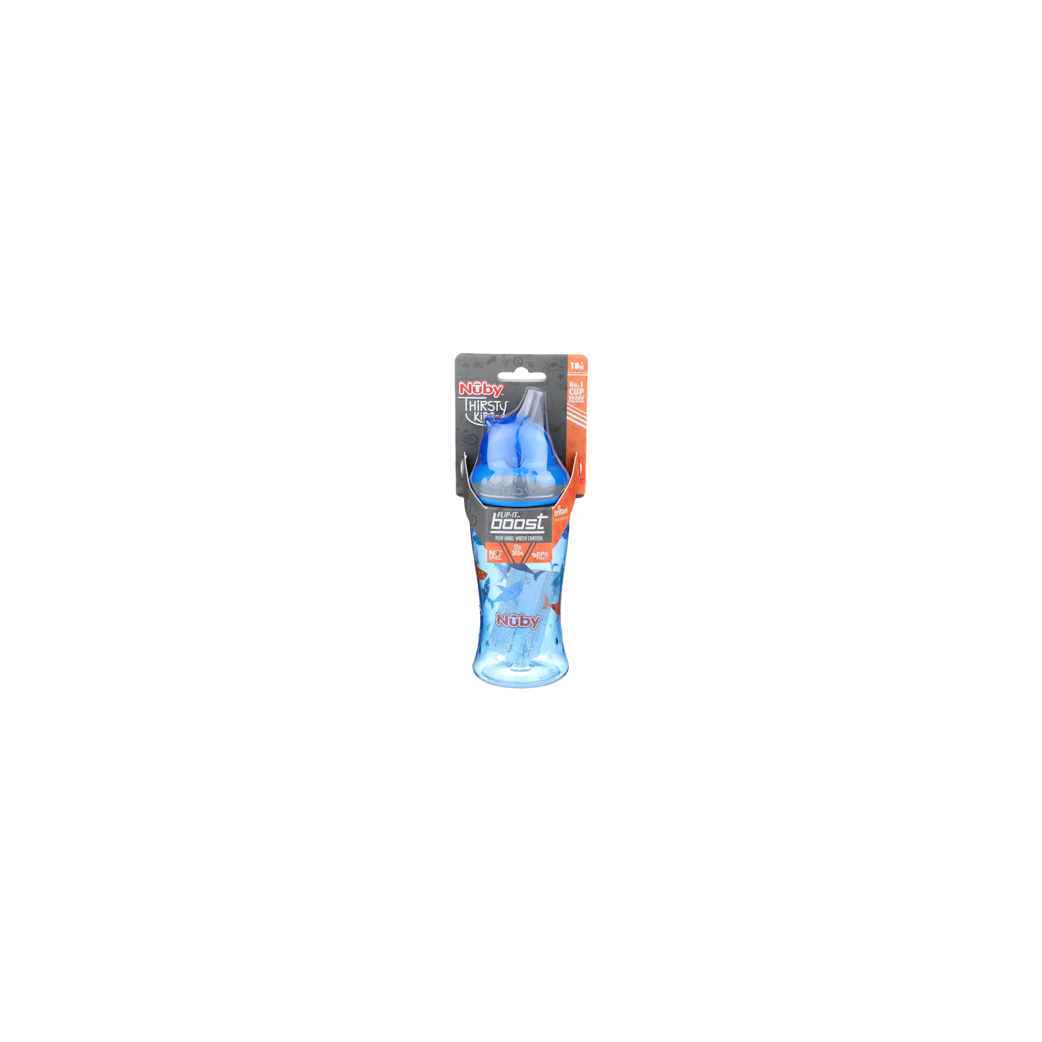 Nuby Thirsty Kids Flip-It Boost Water Canteen - 12 Ounce Image 1 of 2