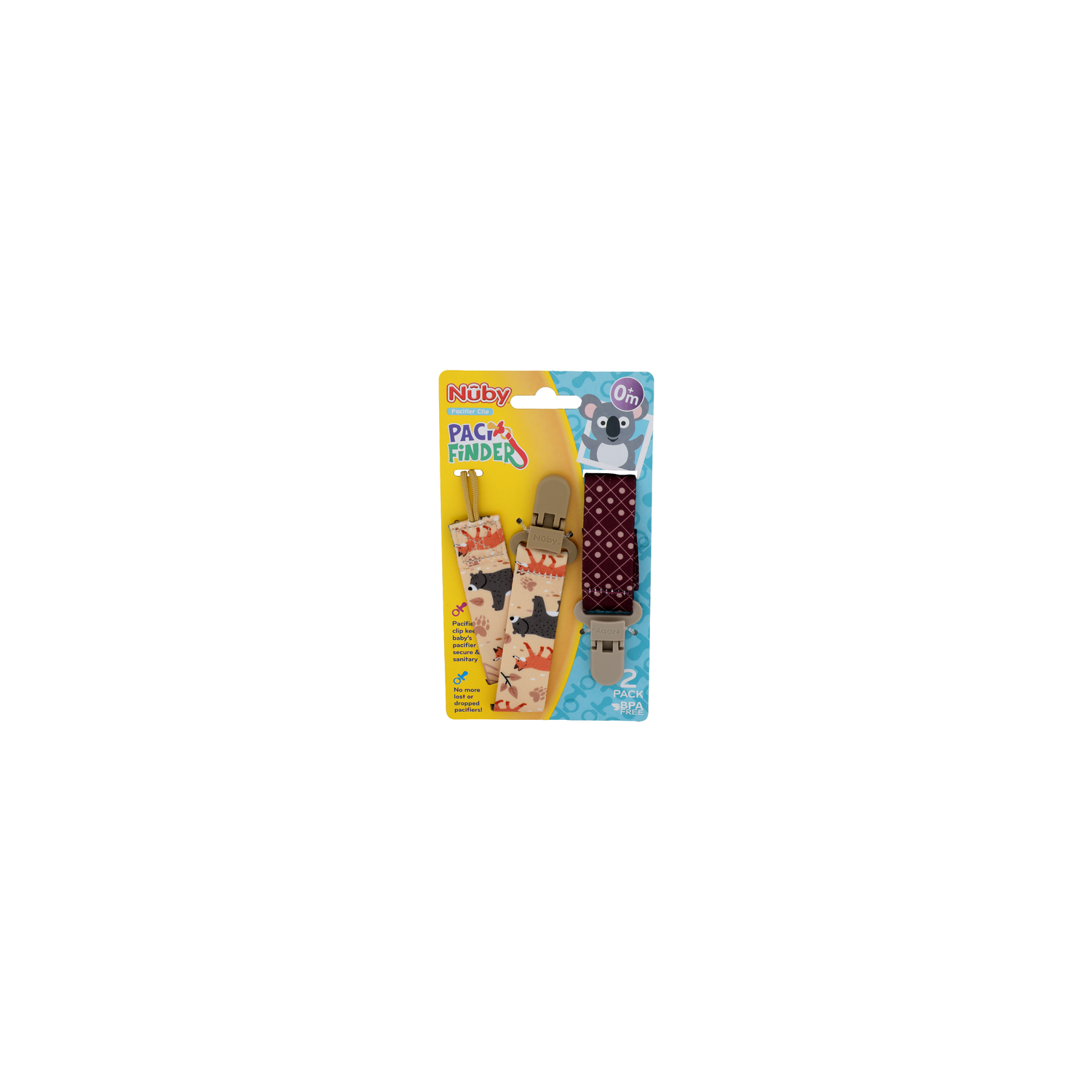 Nuby Pacifier Clip - 2 Count Image 1 of 2