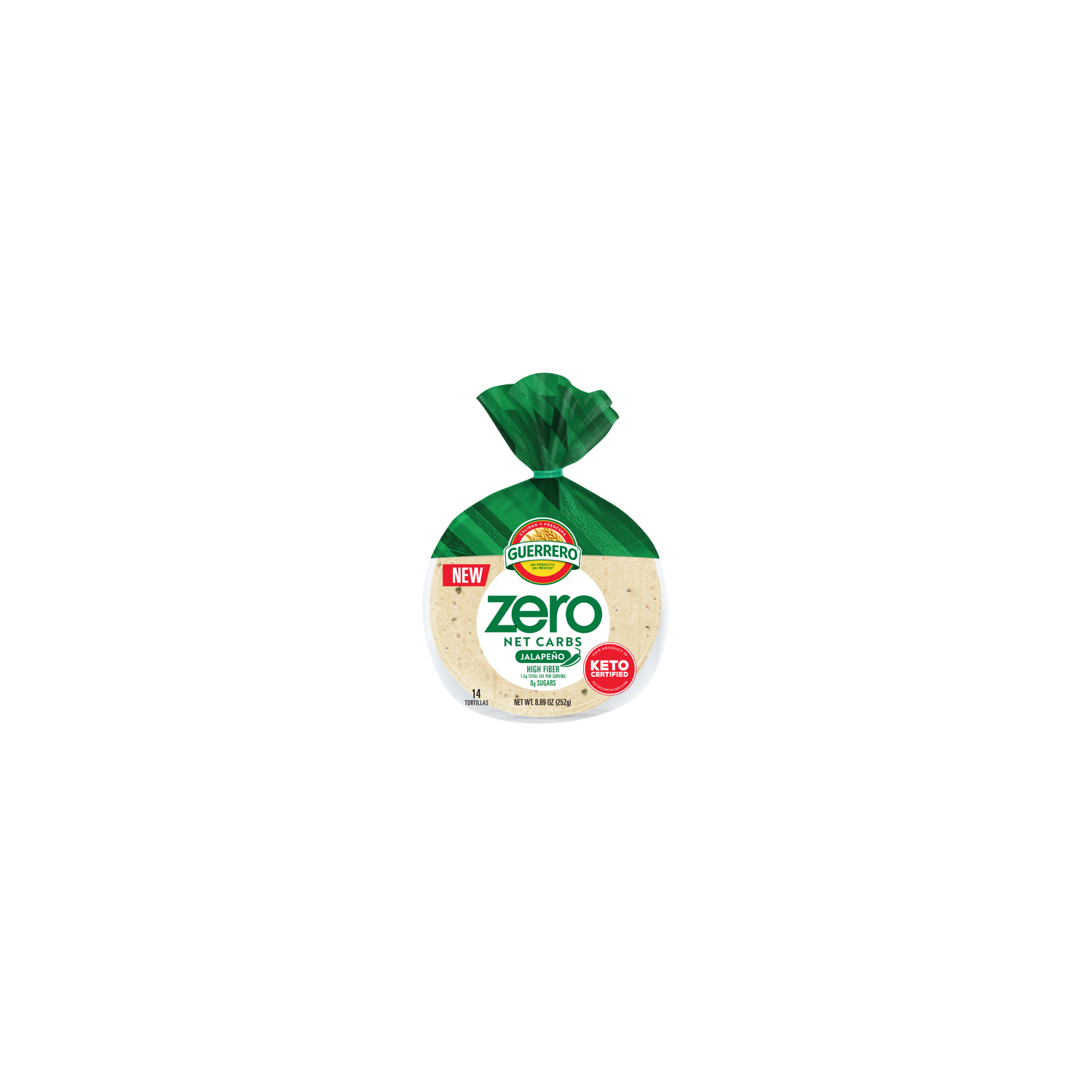 Guerrero Zero Net Carbs Jalapeno Street Taco Size Tortillas - 0.635 Ounce - 14 Count Image 1 of 4