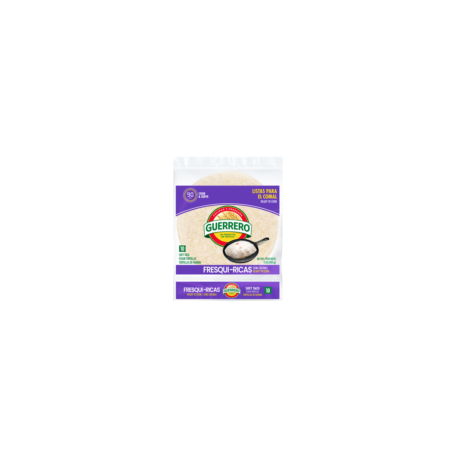 Guerrero Fresquiricas Flour Tortillas, Soft Taco Size - 1.5 Ounce - 10 Count Image 1 of 4