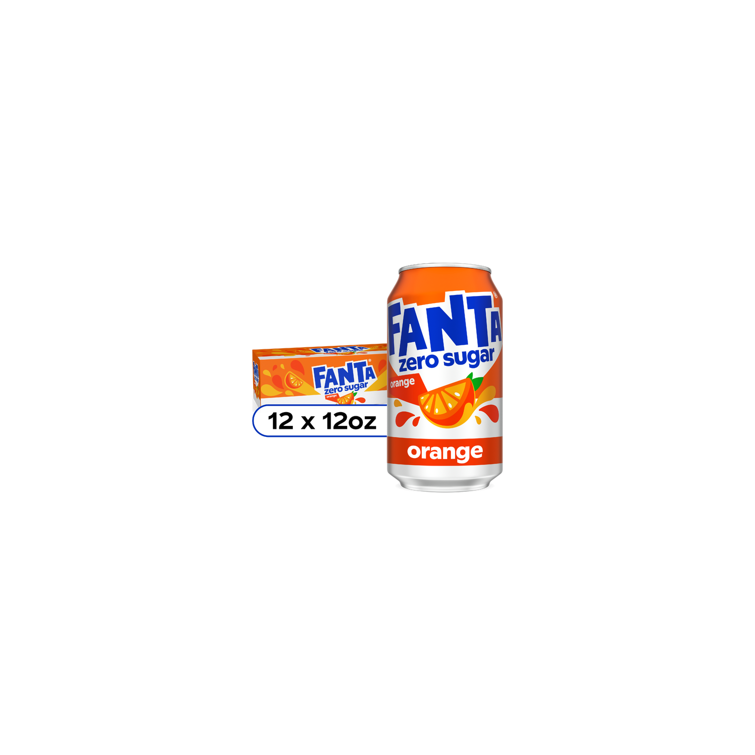 Fanta Zero Sugar Orange Soda Cans - 144 Fluid Ounce Image 1 of 4
