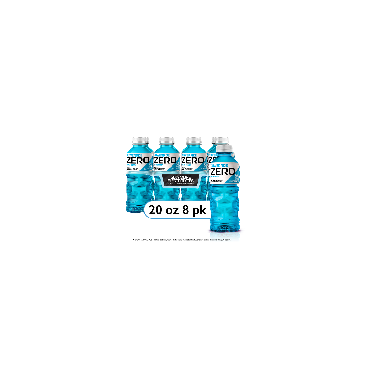Powerade Zero Mixed Berry Electrolyte Sports Drink - 160 Fluid Ounce Image 1 of 4